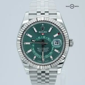 Rolex Sky-Dweller 336934 Green Dial Stainless Steel Jubilee BOXES/PAPERS!