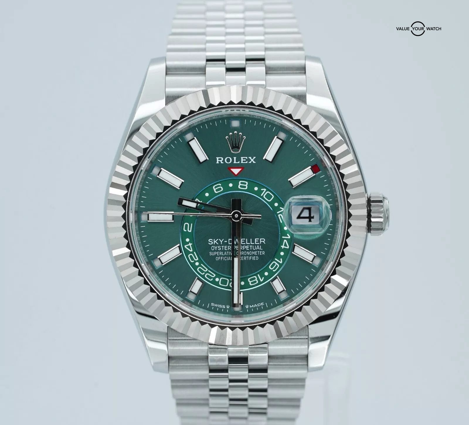 Rolex Sky-Dweller 336934 Green Dial Stainless Steel Jubilee BOXES/PAPERS!