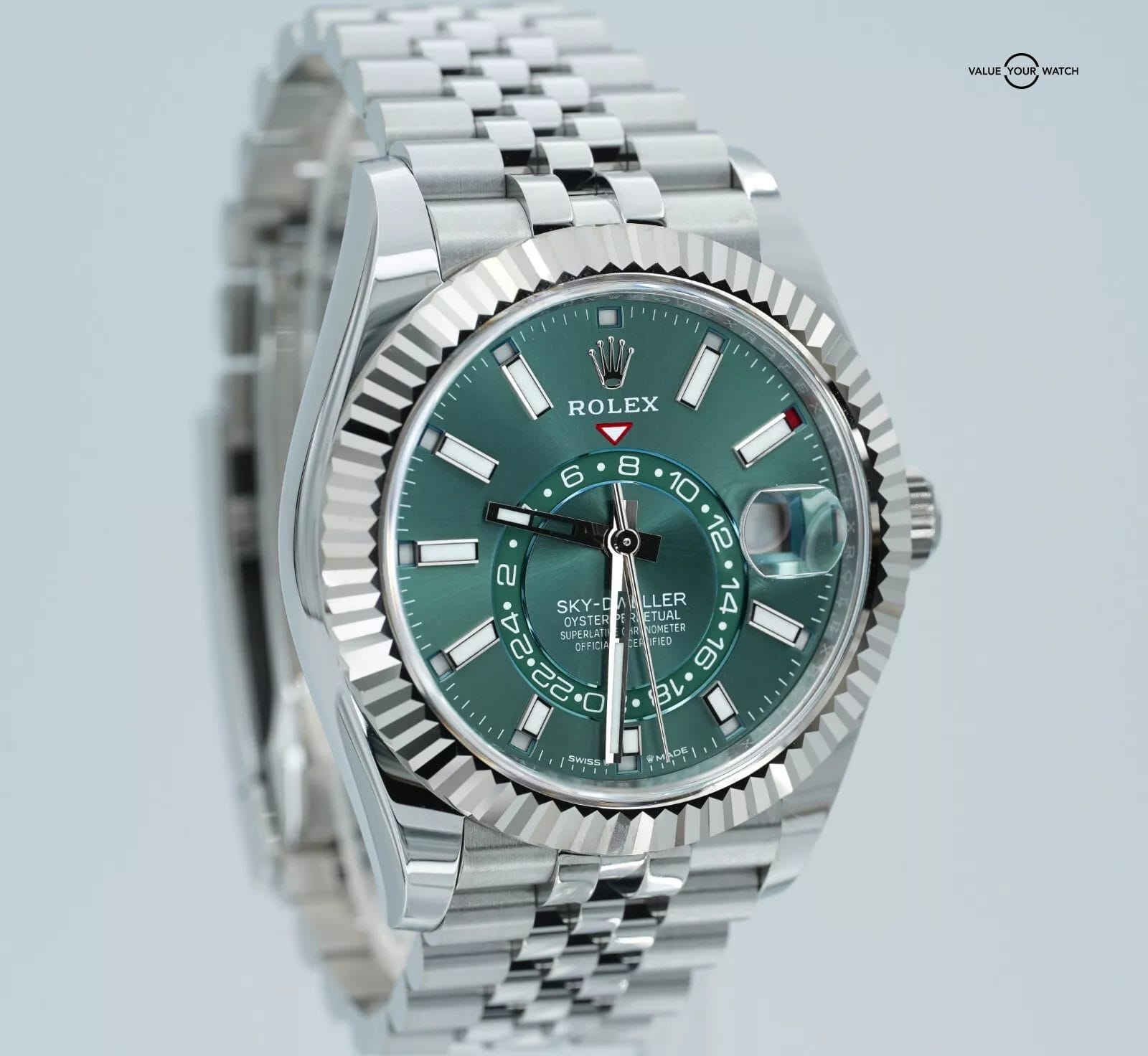 Rolex Sky-Dweller 336934 Green Dial Stainless Steel Jubilee BOXES/PAPERS! - Image 4
