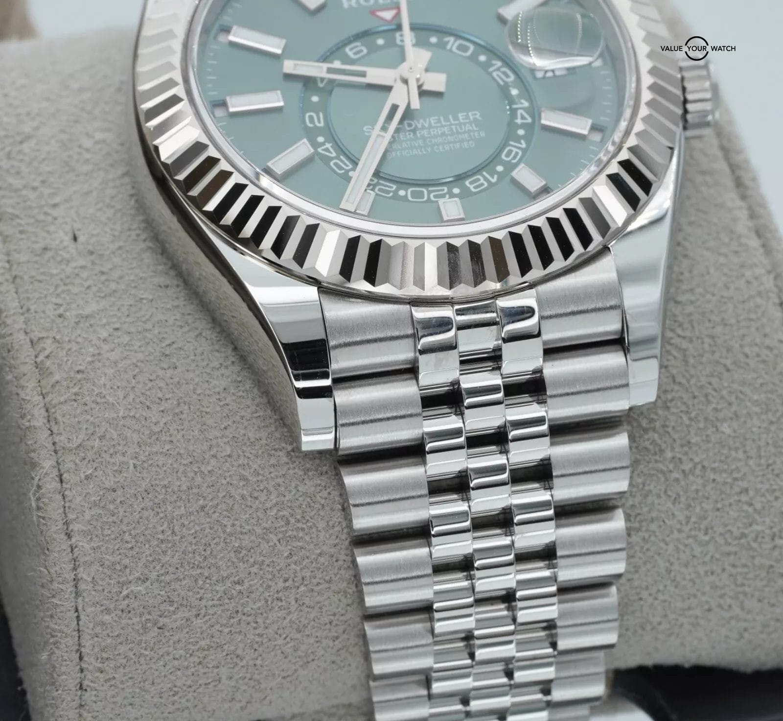Rolex Sky-Dweller 336934 Green Dial Stainless Steel Jubilee BOXES/PAPERS! - Image 9