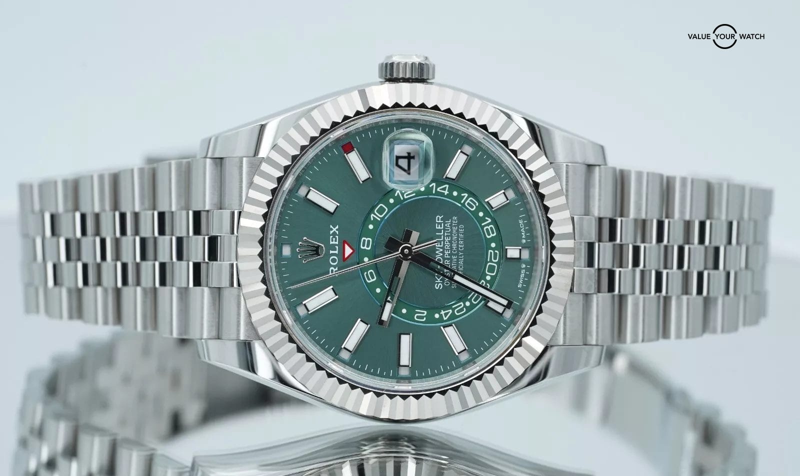 Rolex Sky-Dweller 336934 Green Dial Stainless Steel Jubilee BOXES/PAPERS! - Image 18