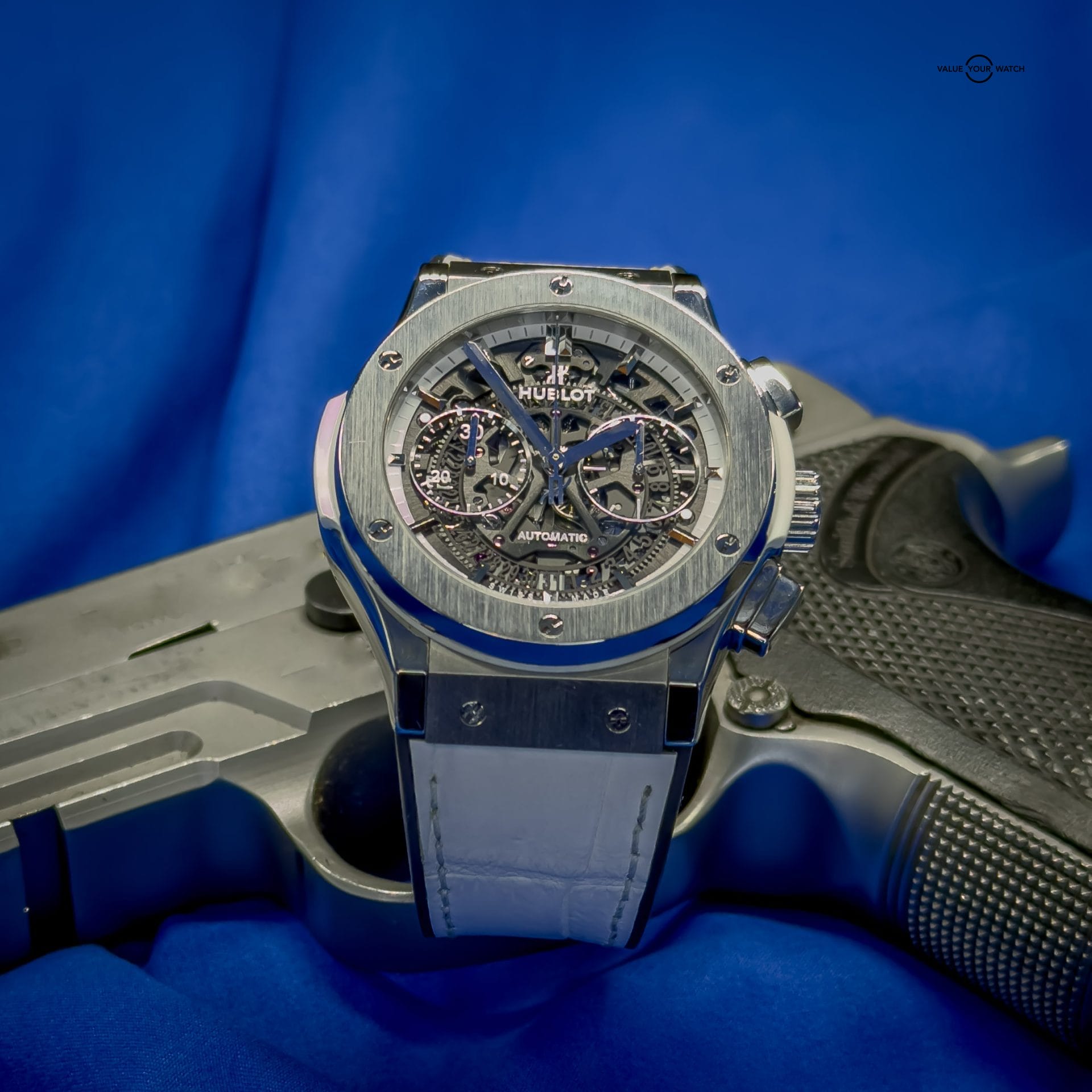 Hublot Classic Fusion Aerofusion Chronograph All White Japan Edition 525.NE.0127.LR 45mm Automatic Sapphire Dial - Image 7
