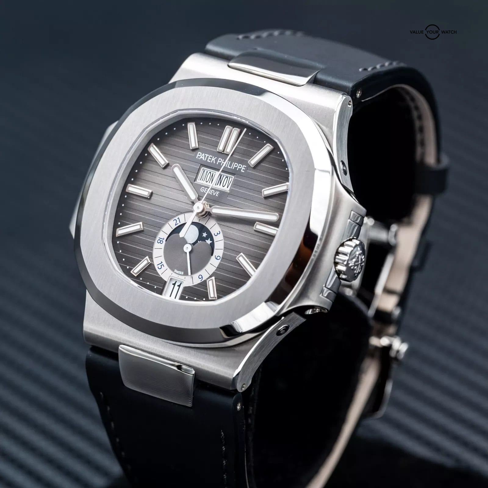 NEW 2024 Patek Philippe Nautilus 5726A-001 Annual Calendar Black Dial - 2 STRAPS - Image 7