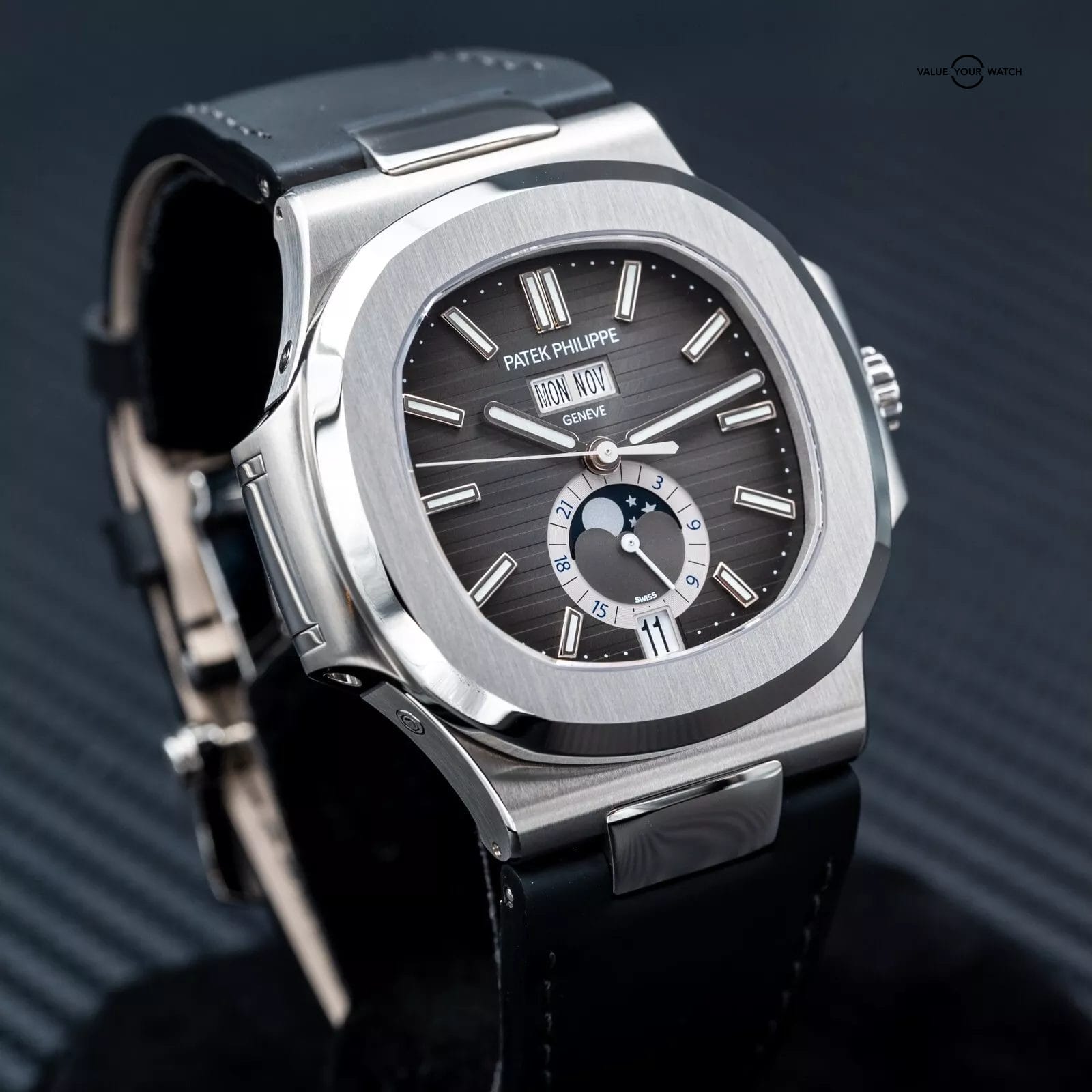 NEW 2024 Patek Philippe Nautilus 5726A-001 Annual Calendar Black Dial - 2 STRAPS - Image 8