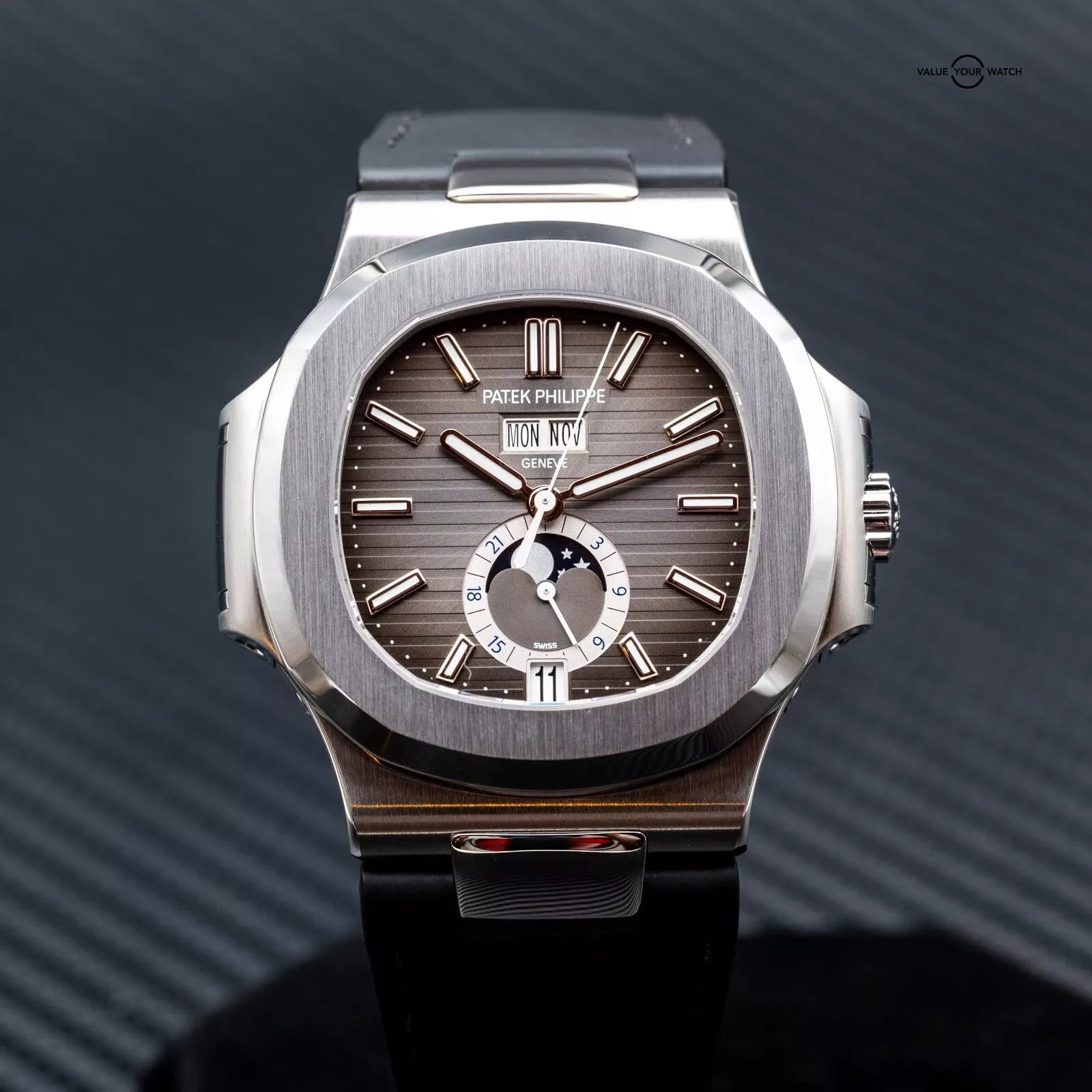 NEW 2024 Patek Philippe Nautilus 5726A-001 Annual Calendar Black Dial - 2 STRAPS - Image 10