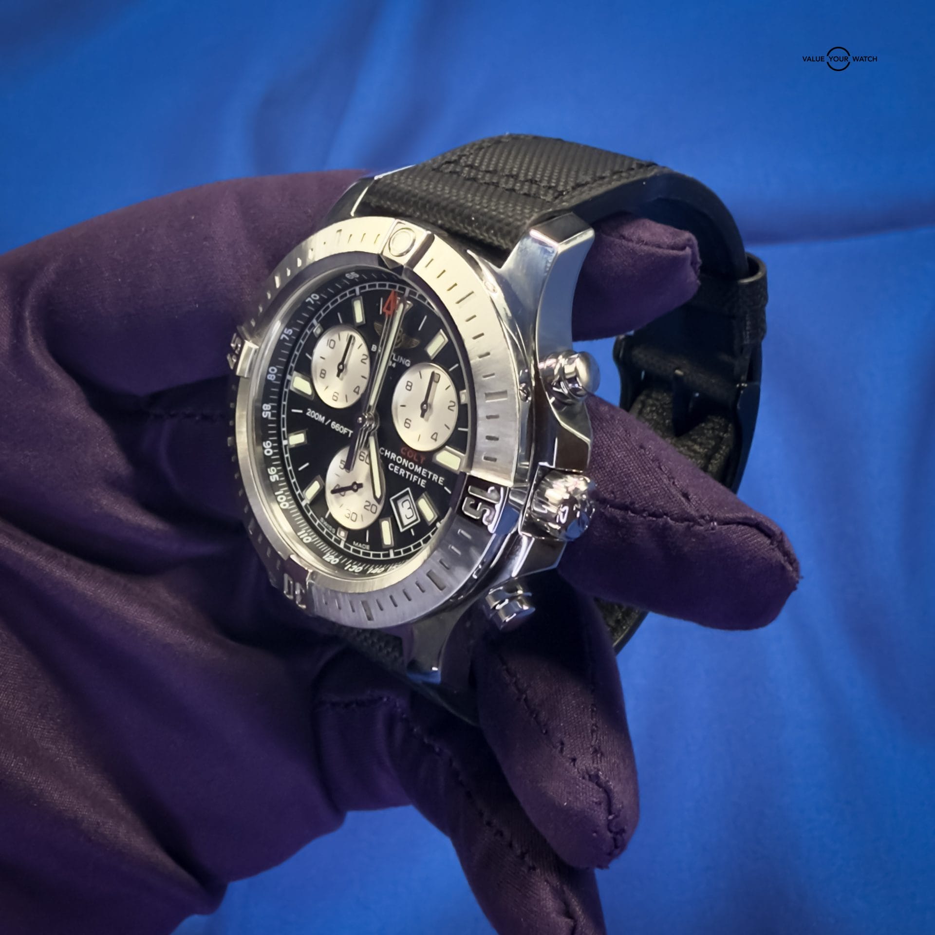 Breitling Colt Chronograph A7338811/BD43 44mm Super Quartz Black Dial - Image 7