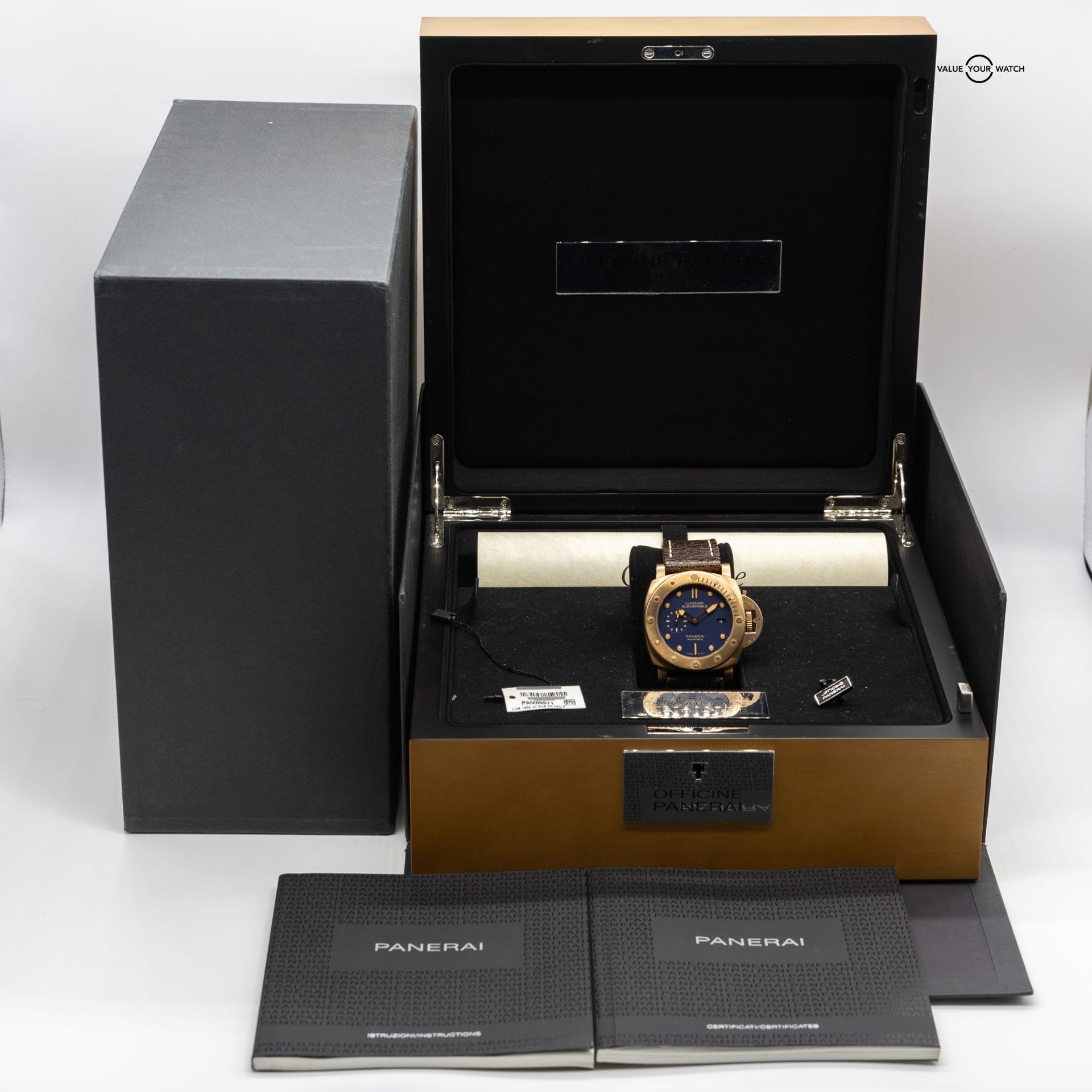 Panerai Luminor Submersible Blue Men's Watch PAM00671 BOX & PAPERS - Image 15