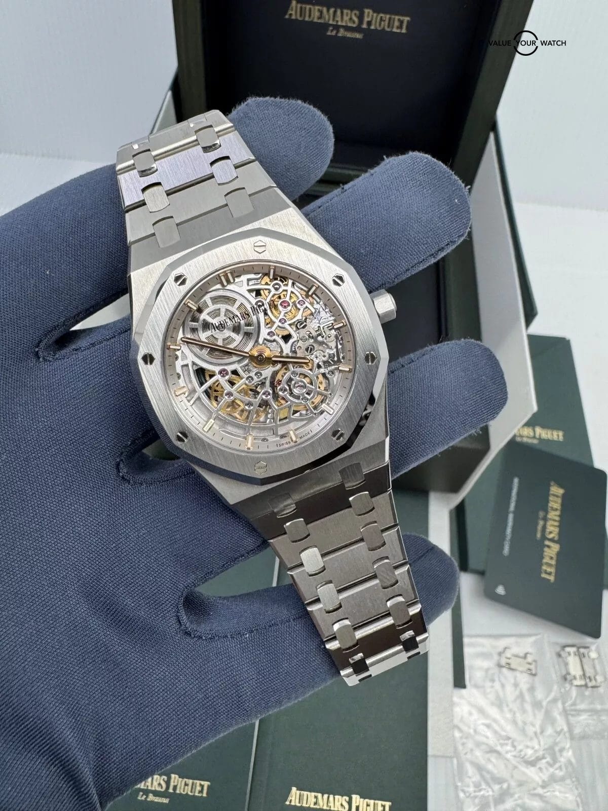 2022 Unworn 50th 39 Skeleton USA in STOCK Royal Oak "Jumbo" Extra-Thin Squelette