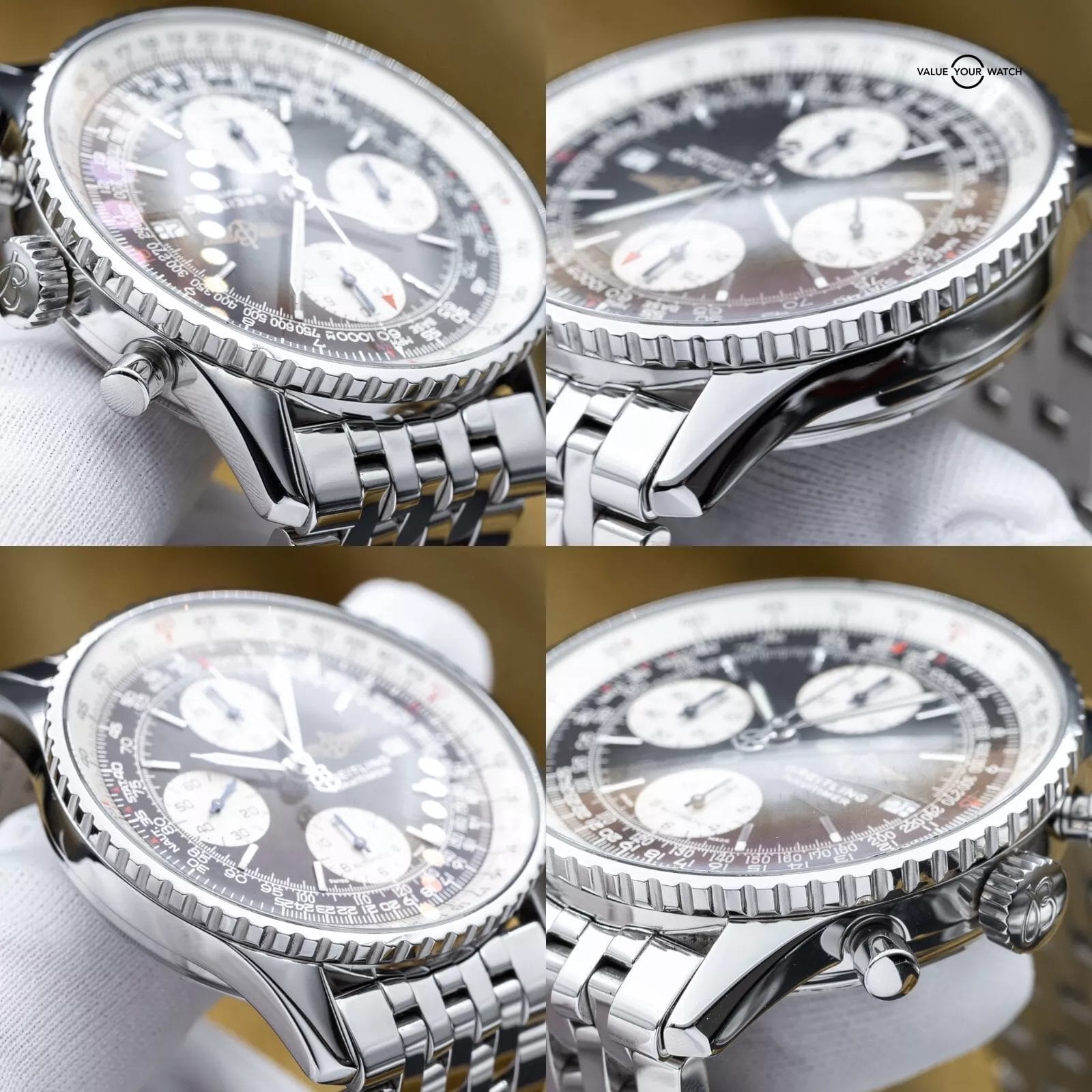 Breitling Old Navitimer Stainless Steel 41mm Black Dial – A13322 - Image 7