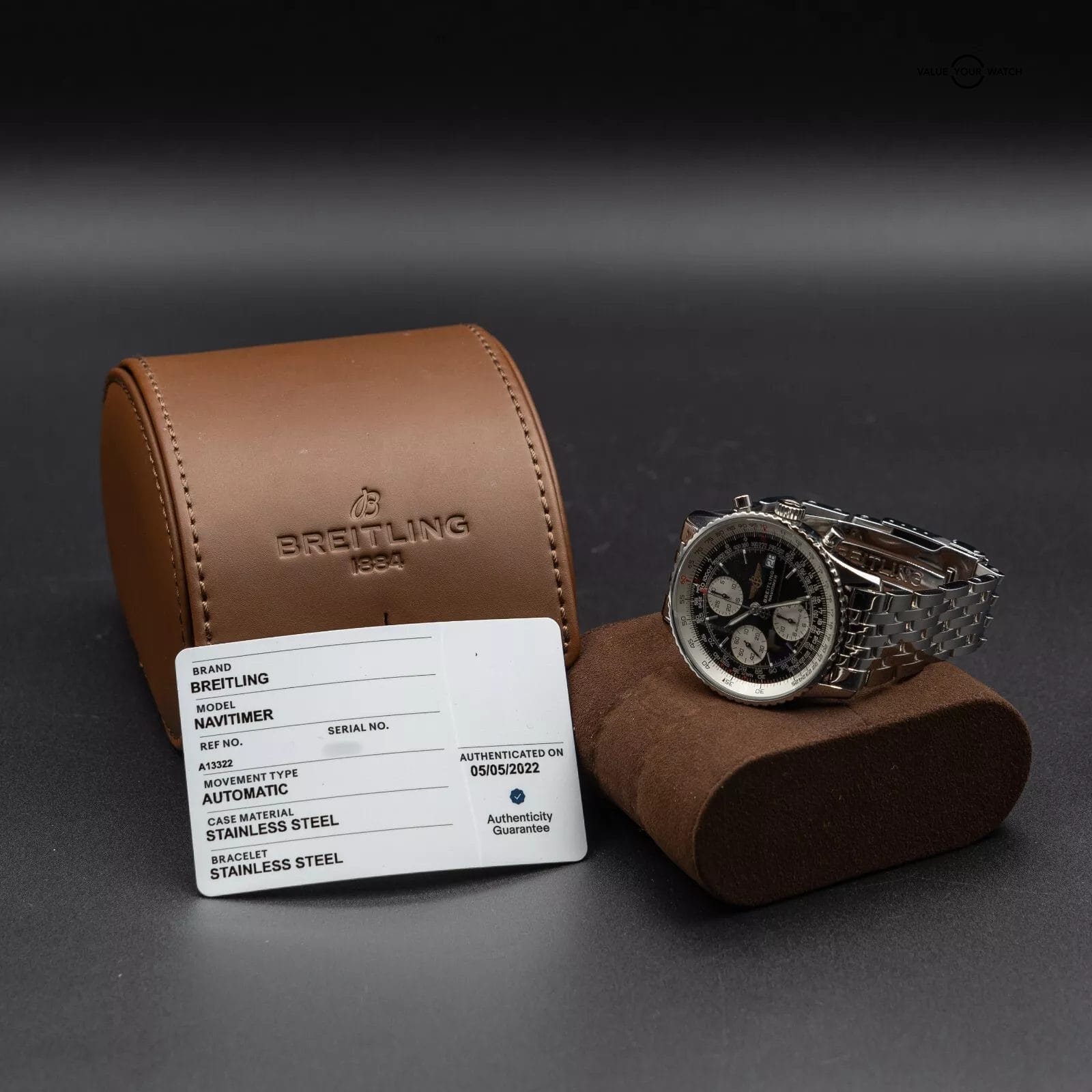 Breitling Old Navitimer Stainless Steel 41mm Black Dial – A13322 - Image 10