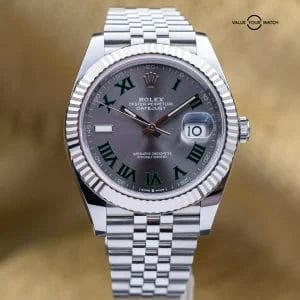 Rolex DateJust 41mm DJ41 Wimbledon Fluted White Gold Jubilee – 126334 – Full Set