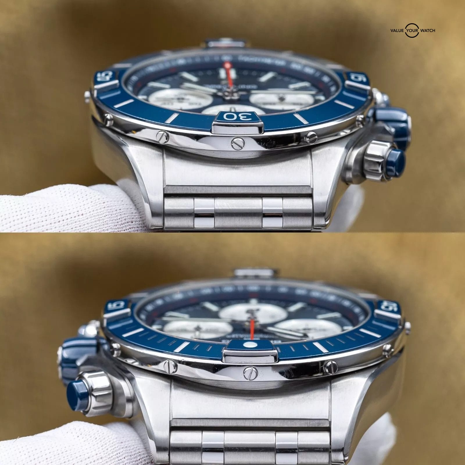 Breitling Super Chronomat 44mm Blue Dial Steel Bracelet AB0136 - 2021 Full Set - Image 10