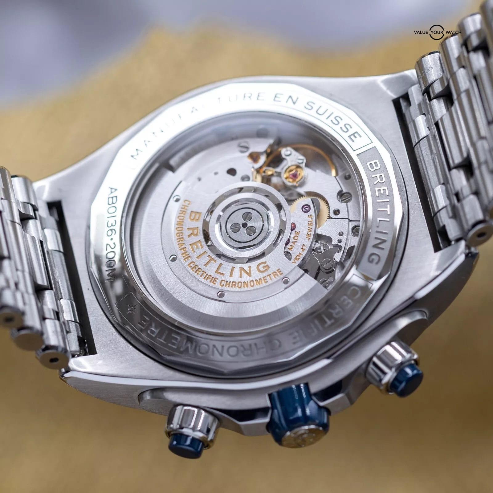 Breitling Super Chronomat 44mm Blue Dial Steel Bracelet AB0136 - 2021 Full Set - Image 15