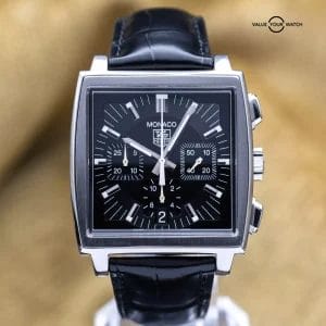 TAG Heuer Monaco Black Dial Brand New Unworn Strap and Clasp – CW2111-0