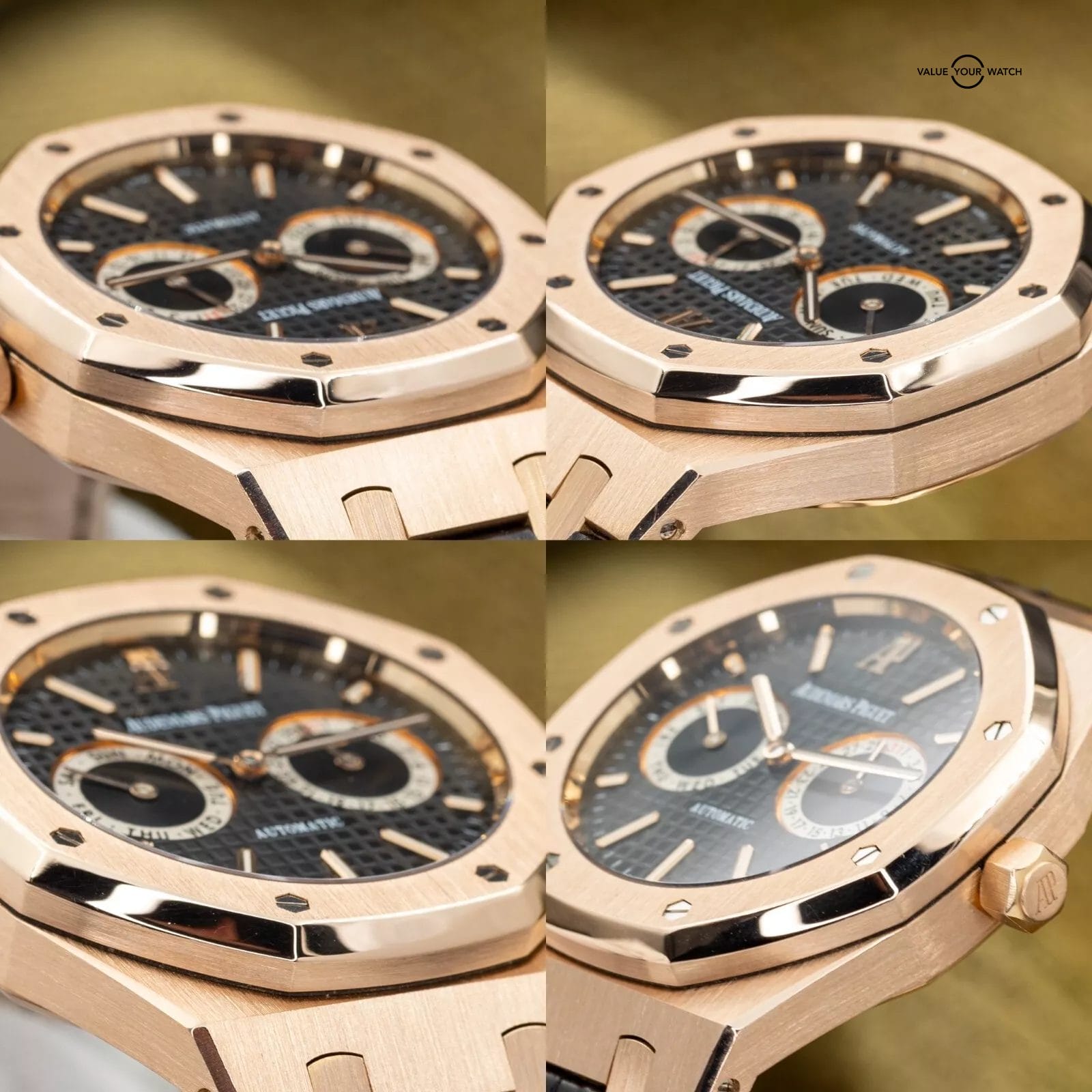 Audemars Piguet Royal Oak Day-Date 39mm Rose Gold AP 26330or Black Dial Full Set - Image 6