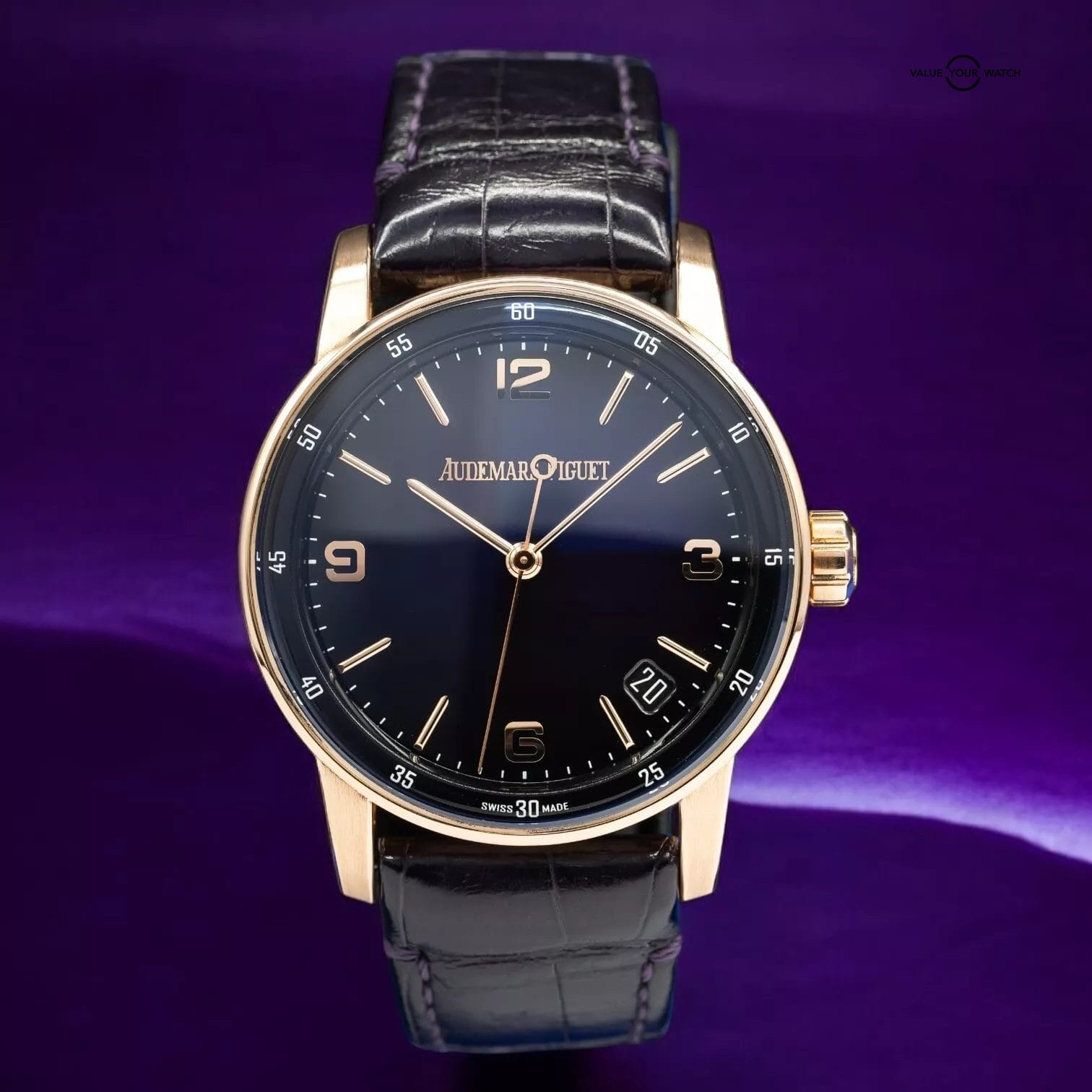 Audemars Piguet Code 11.59 Purple Men's Watch 15210OR.OO.A002KB.02 w/Box & Card