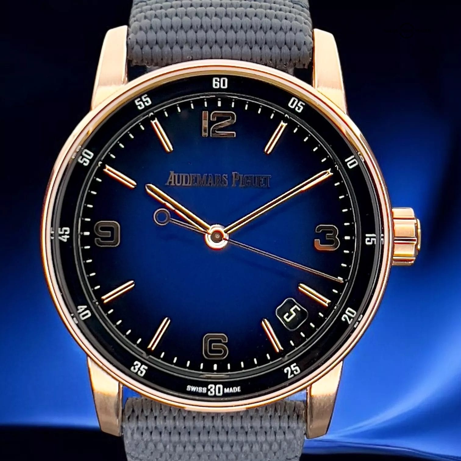 Audemars Piguet Code 11.59 Blue Dial Rose Gold Men's Watch 15210OR.OO.A002KB.03 - Image 4