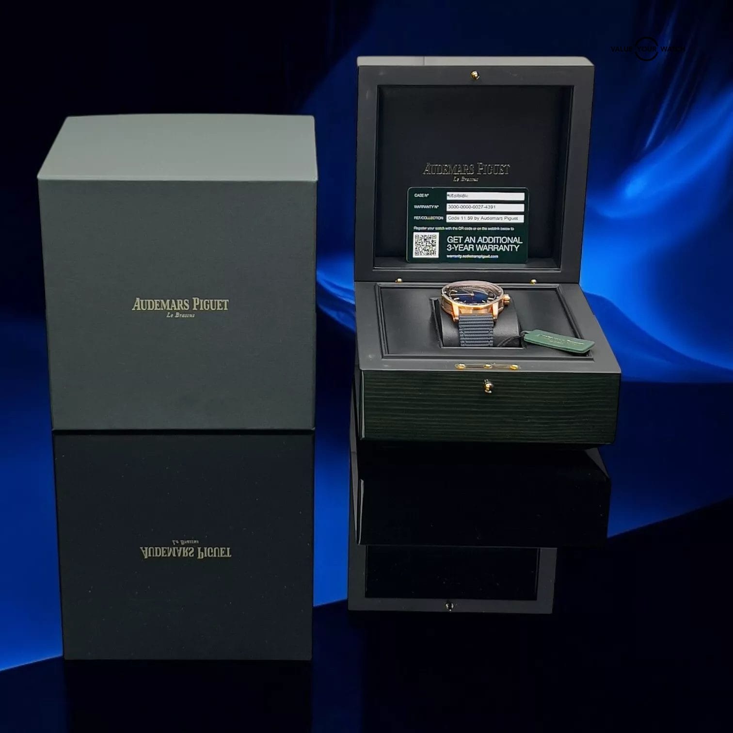 Audemars Piguet Code 11.59 Blue Dial Rose Gold Men's Watch 15210OR.OO.A002KB.03 - Image 12