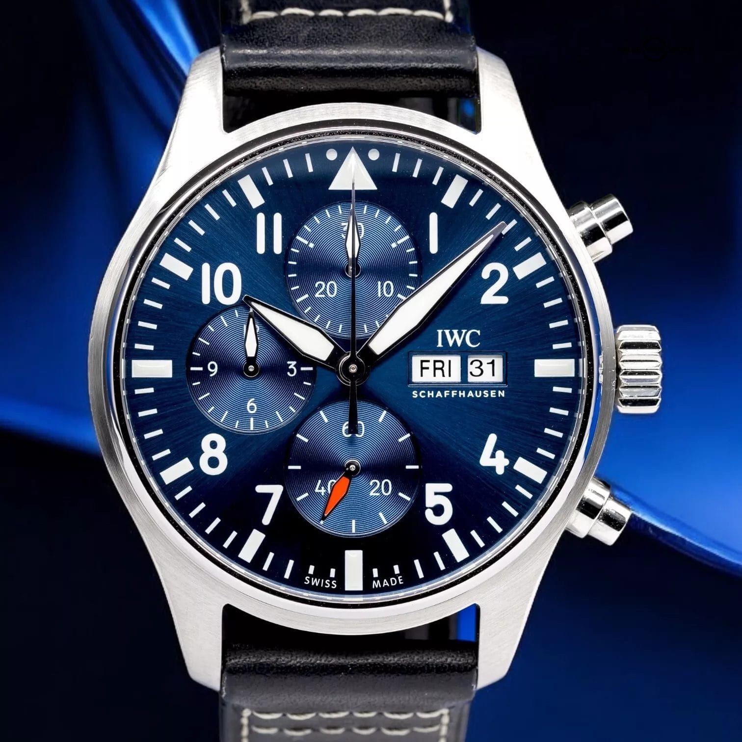 IWC Pilot's Blue Dial Chronograph Mens Watch IW378003, Box and Papers - Image 2