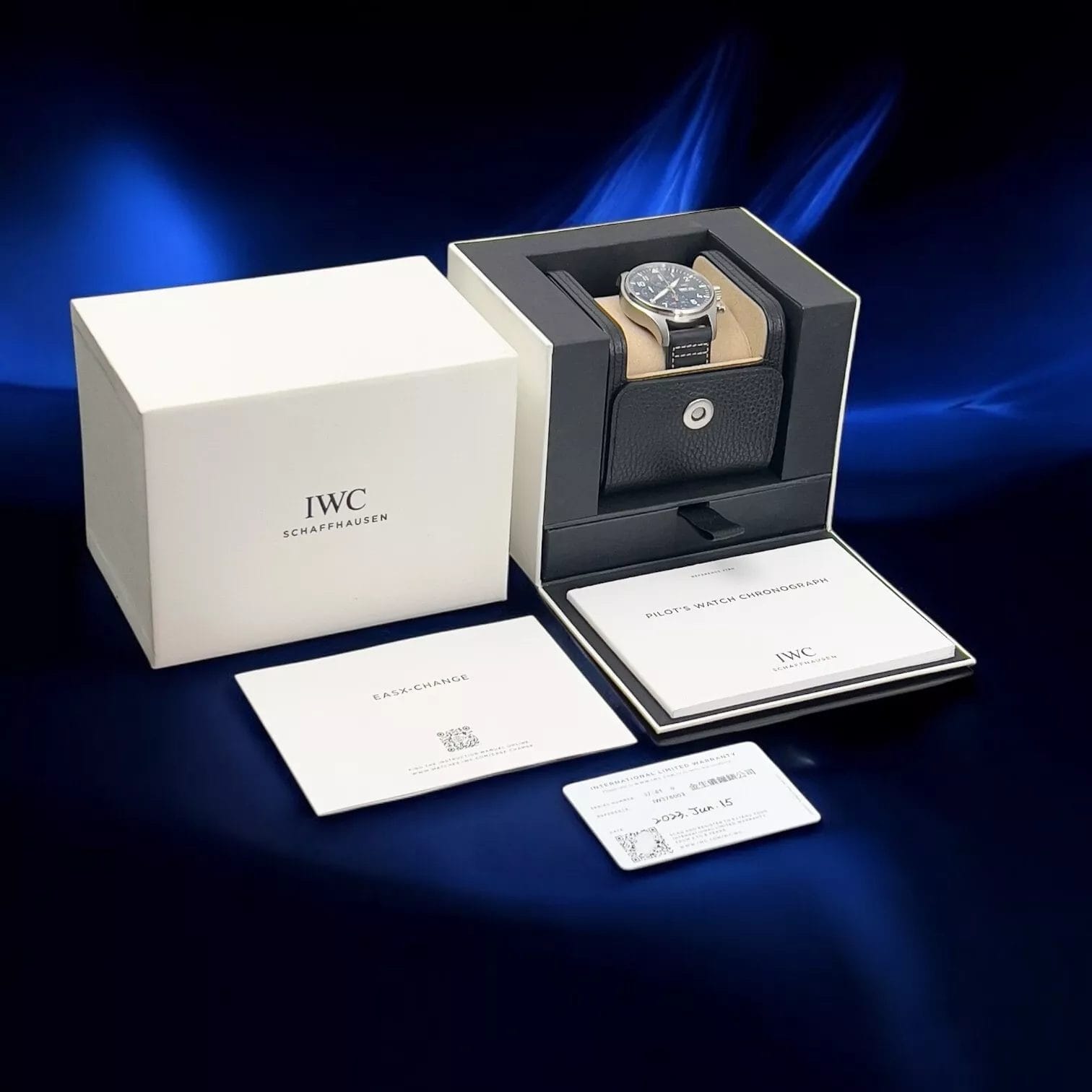 IWC Pilot's Blue Dial Chronograph Mens Watch IW378003, Box and Papers - Image 3