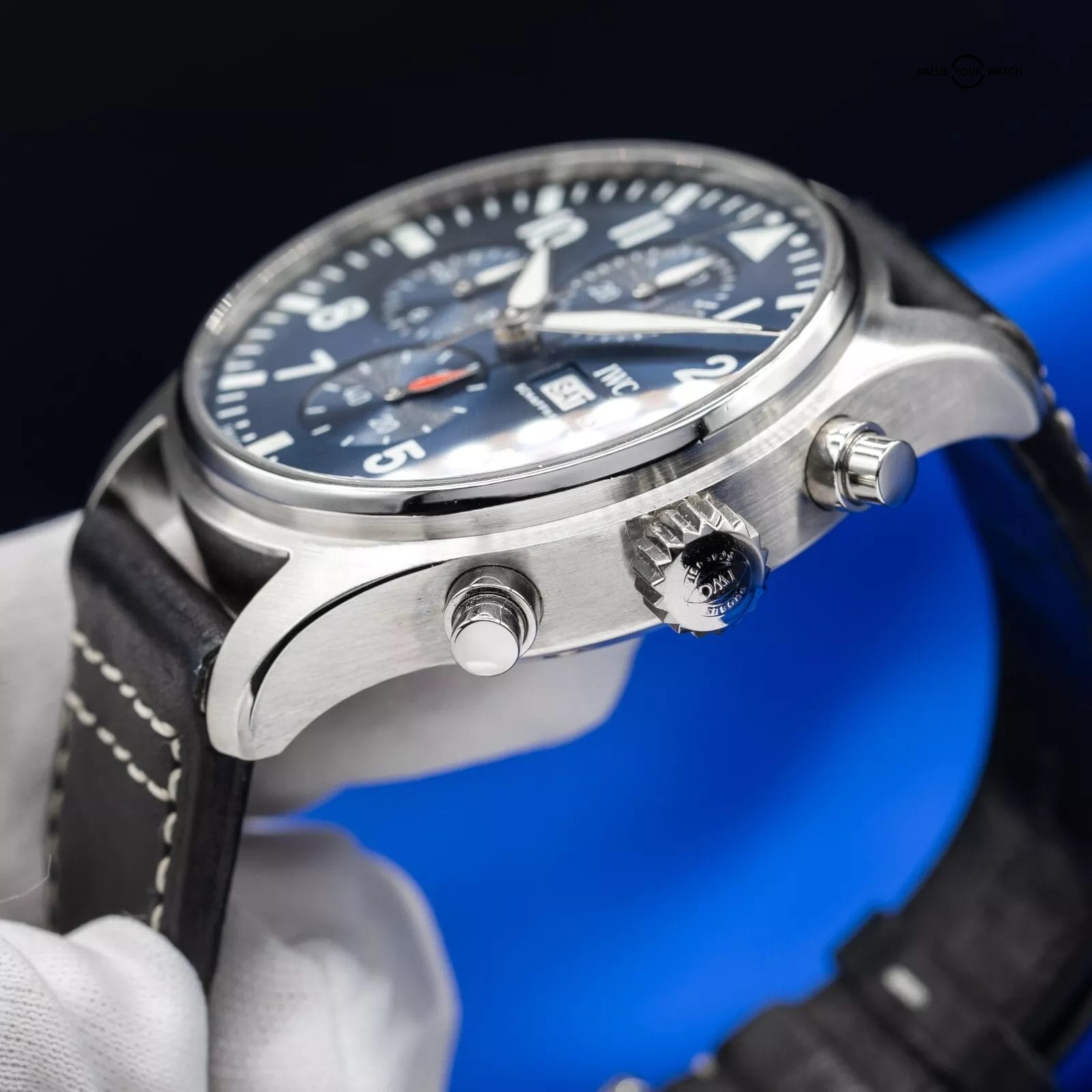 IWC Pilot's Blue Dial Chronograph Mens Watch IW378003, Box and Papers - Image 5