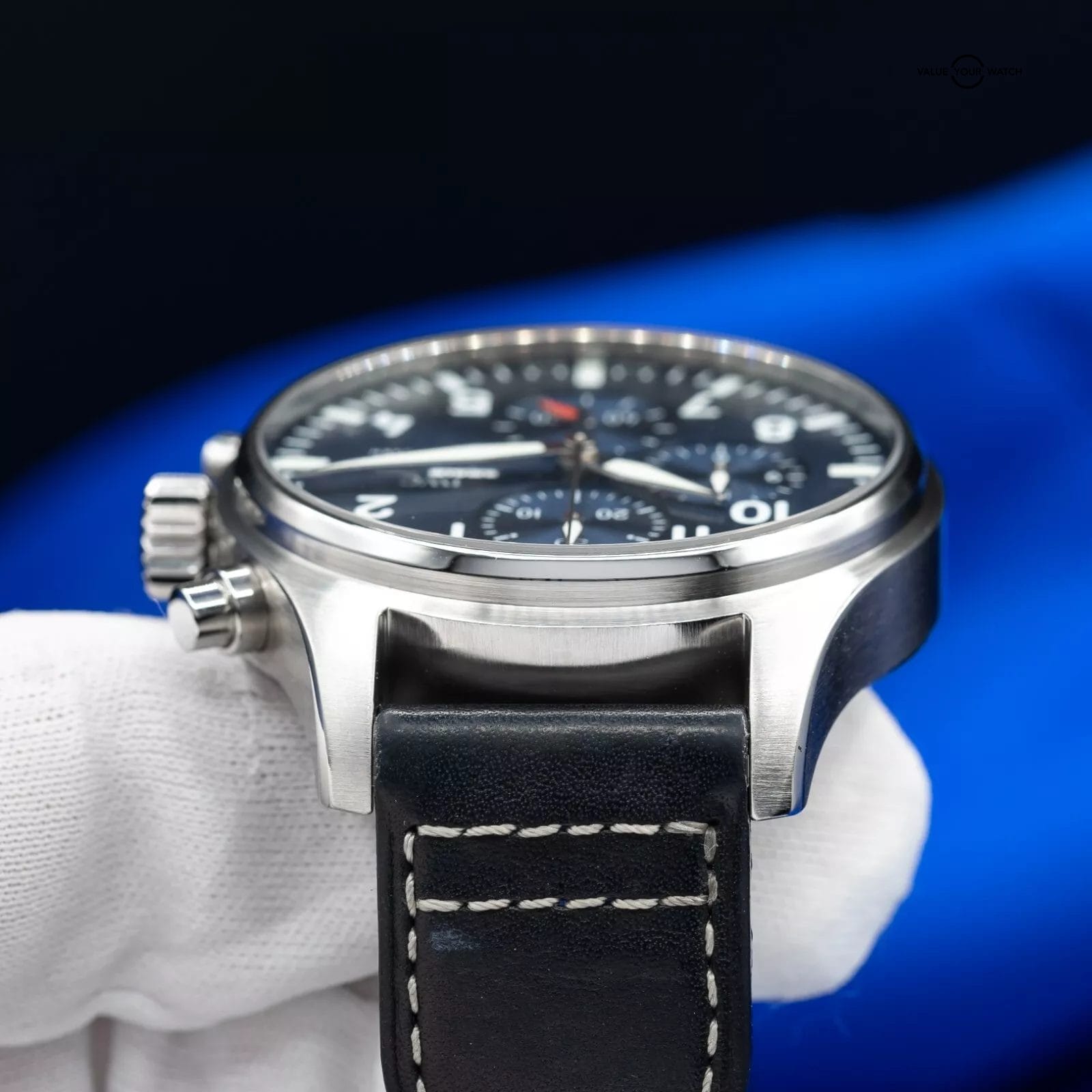 IWC Pilot's Blue Dial Chronograph Mens Watch IW378003, Box and Papers - Image 8