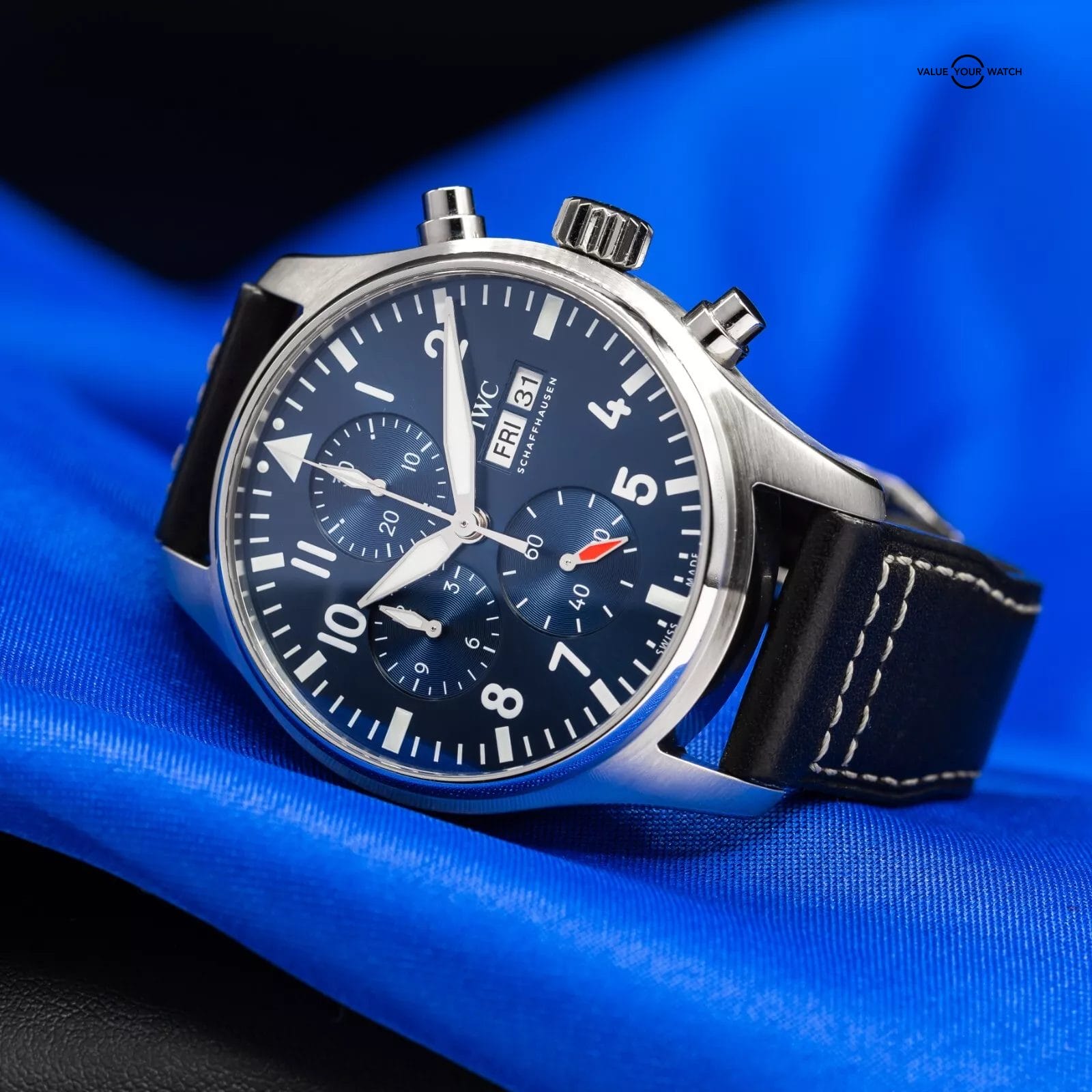 IWC Pilot's Blue Dial Chronograph Mens Watch IW378003, Box and Papers - Image 13