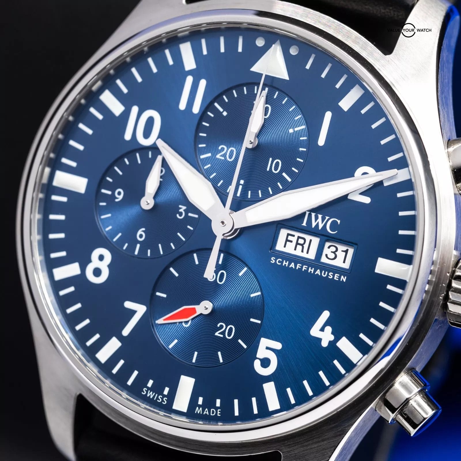 IWC Pilot's Blue Dial Chronograph Mens Watch IW378003, Box and Papers - Image 14