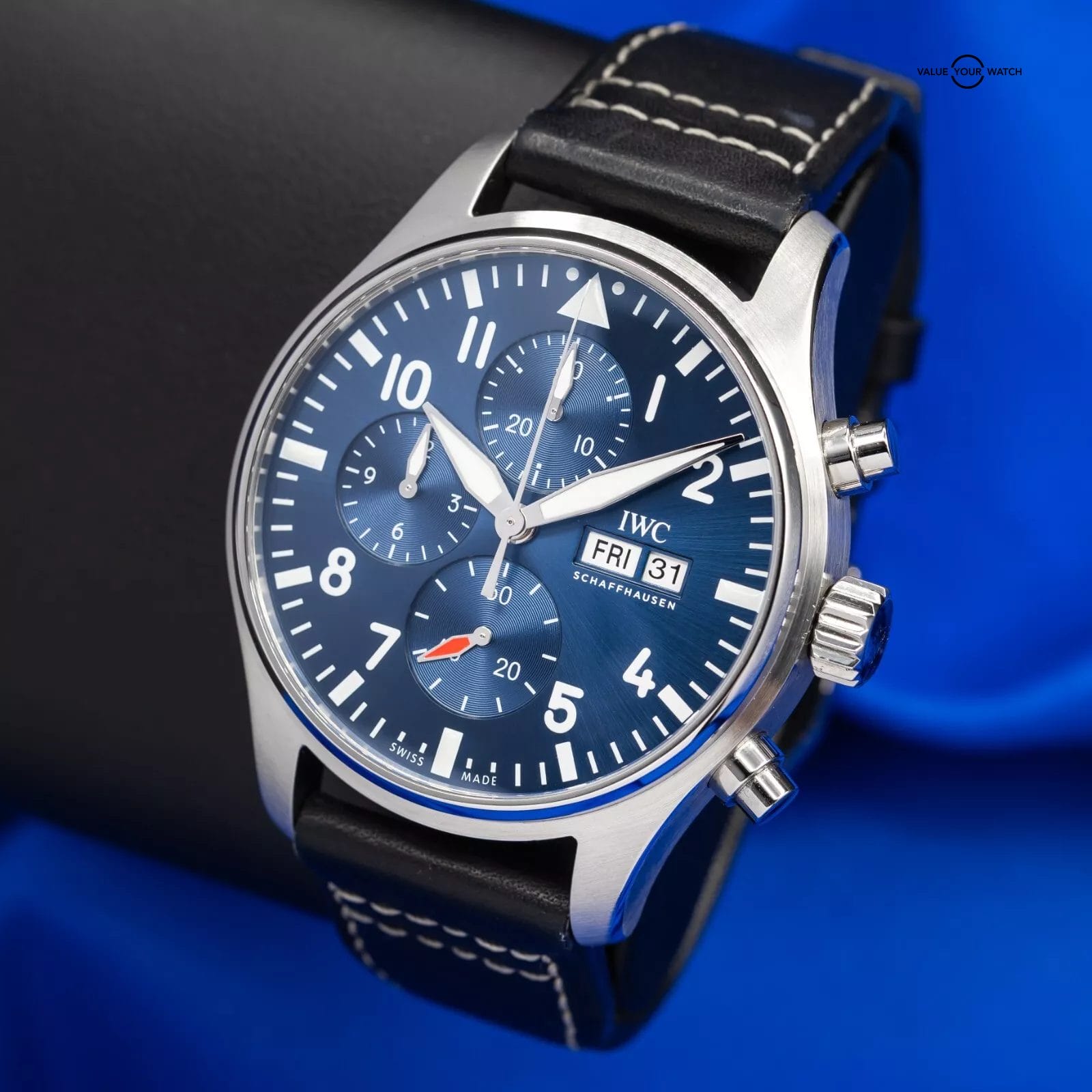 IWC Pilot's Blue Dial Chronograph Mens Watch IW378003, Box and Papers - Image 15