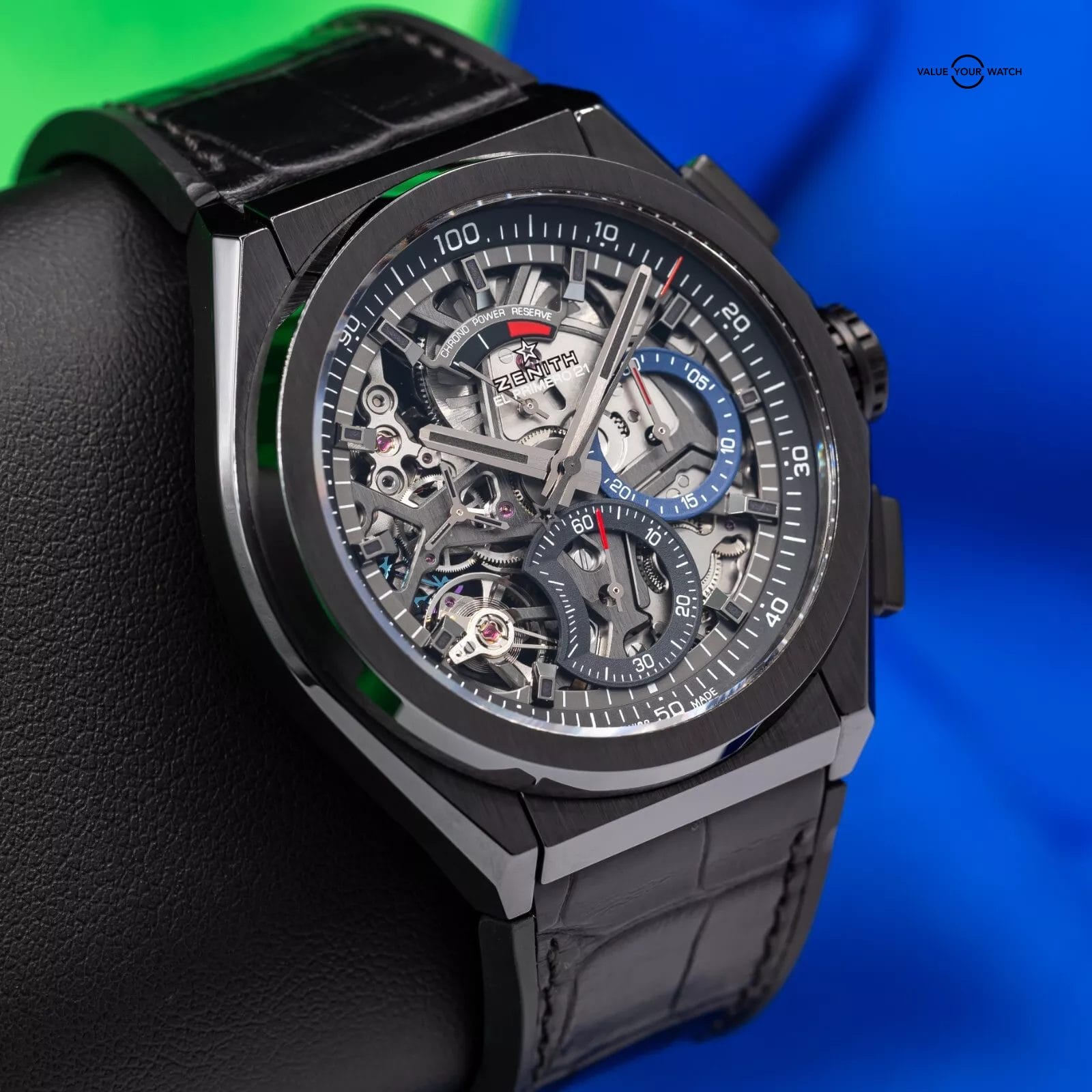 Zenith Defy El Primero 21 Skeleton Dial Ceramic Mens Watch 49.9000.9004/78.R582 - Image 2