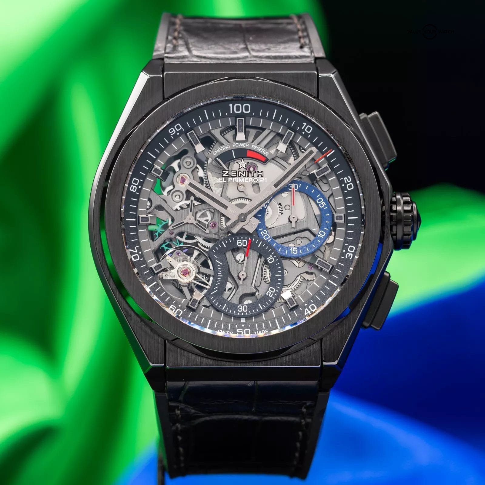 Zenith Defy El Primero 21 Skeleton Dial Ceramic Mens Watch 49.9000.9004/78.R582 - Image 7