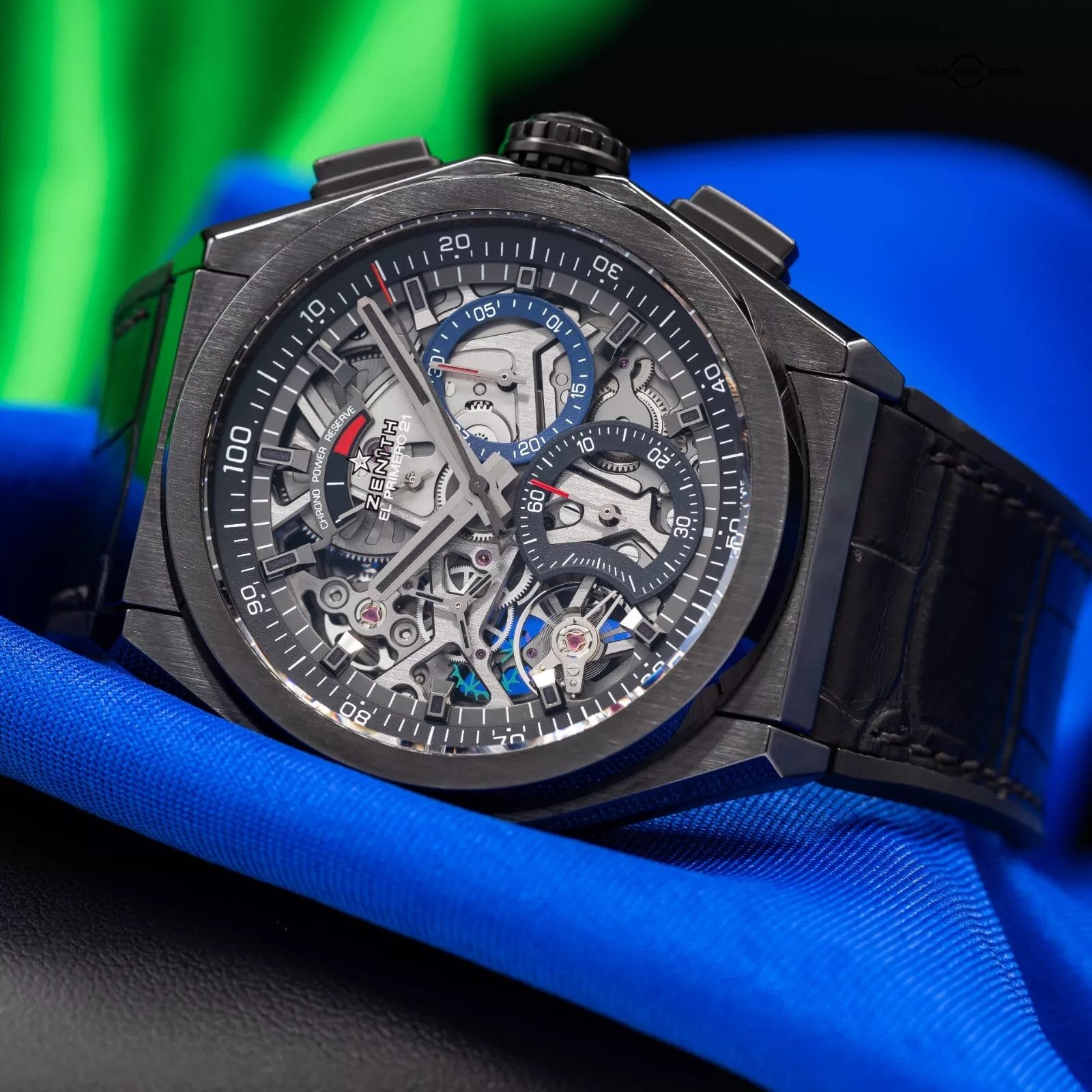 Zenith Defy El Primero 21 Skeleton Dial Ceramic Mens Watch 49.9000.9004/78.R582 - Image 8
