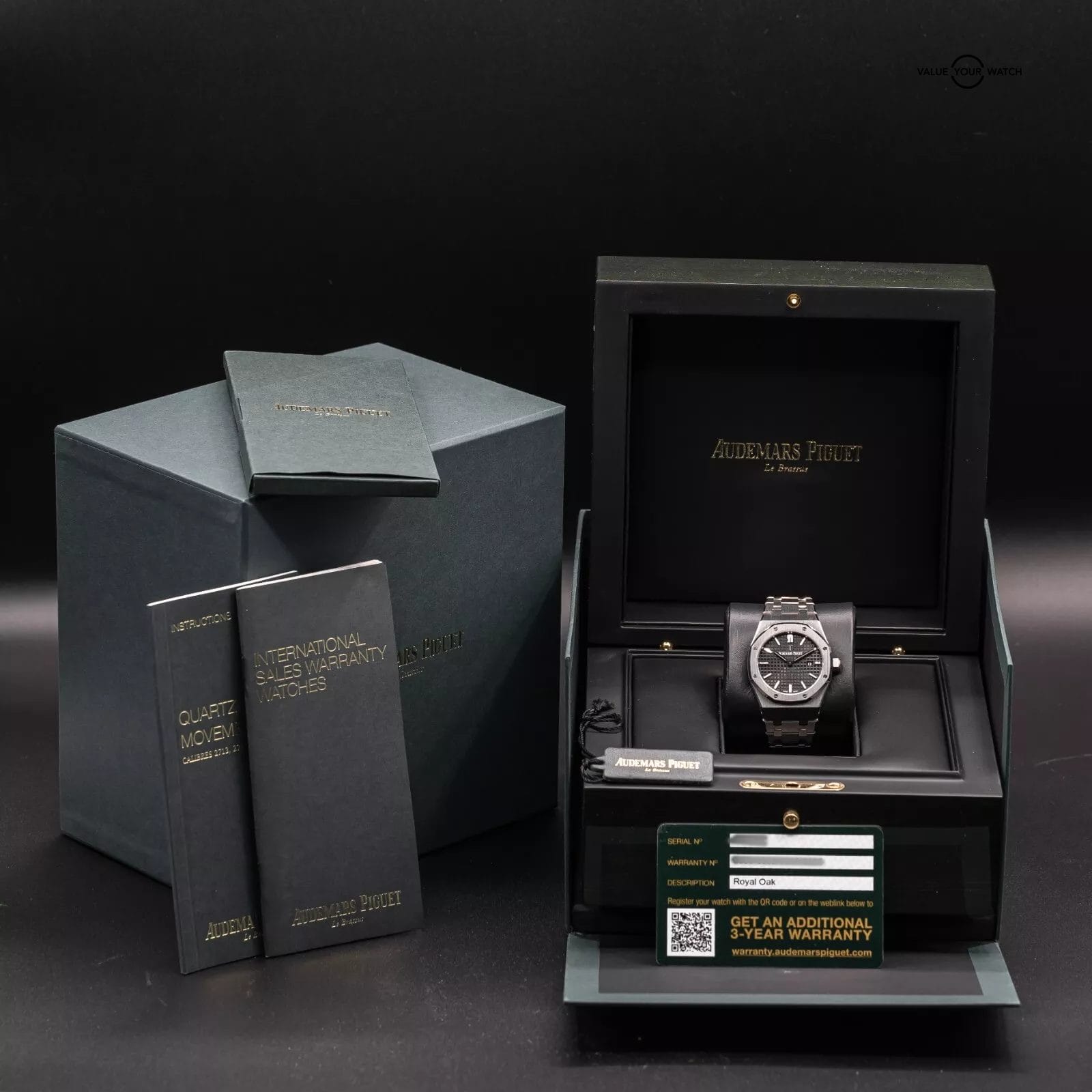 Audemars Piguet Ladies Royal Oak 33mm Black Dial 67650ST.00.1261ST.01 Box&Papers - Image 2