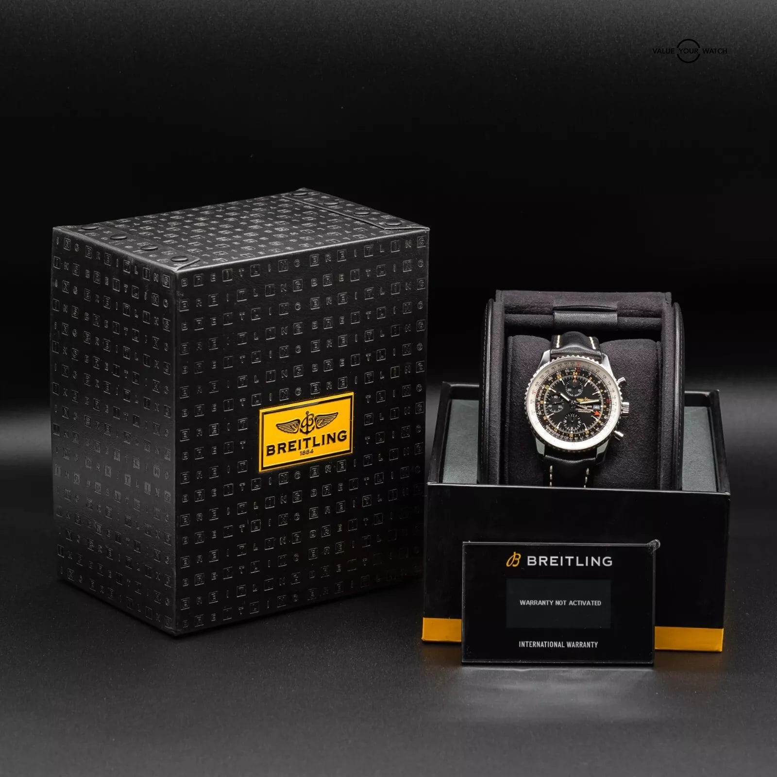 Breitling Navitimer World Chronograph GMT Men's Black Watch - A24322 - Image 3