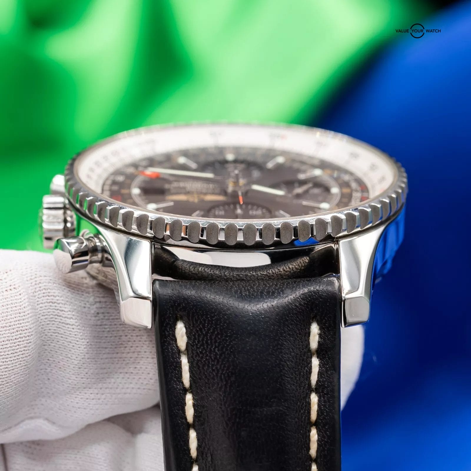 Breitling Navitimer World Chronograph GMT Men's Black Watch - A24322 - Image 14