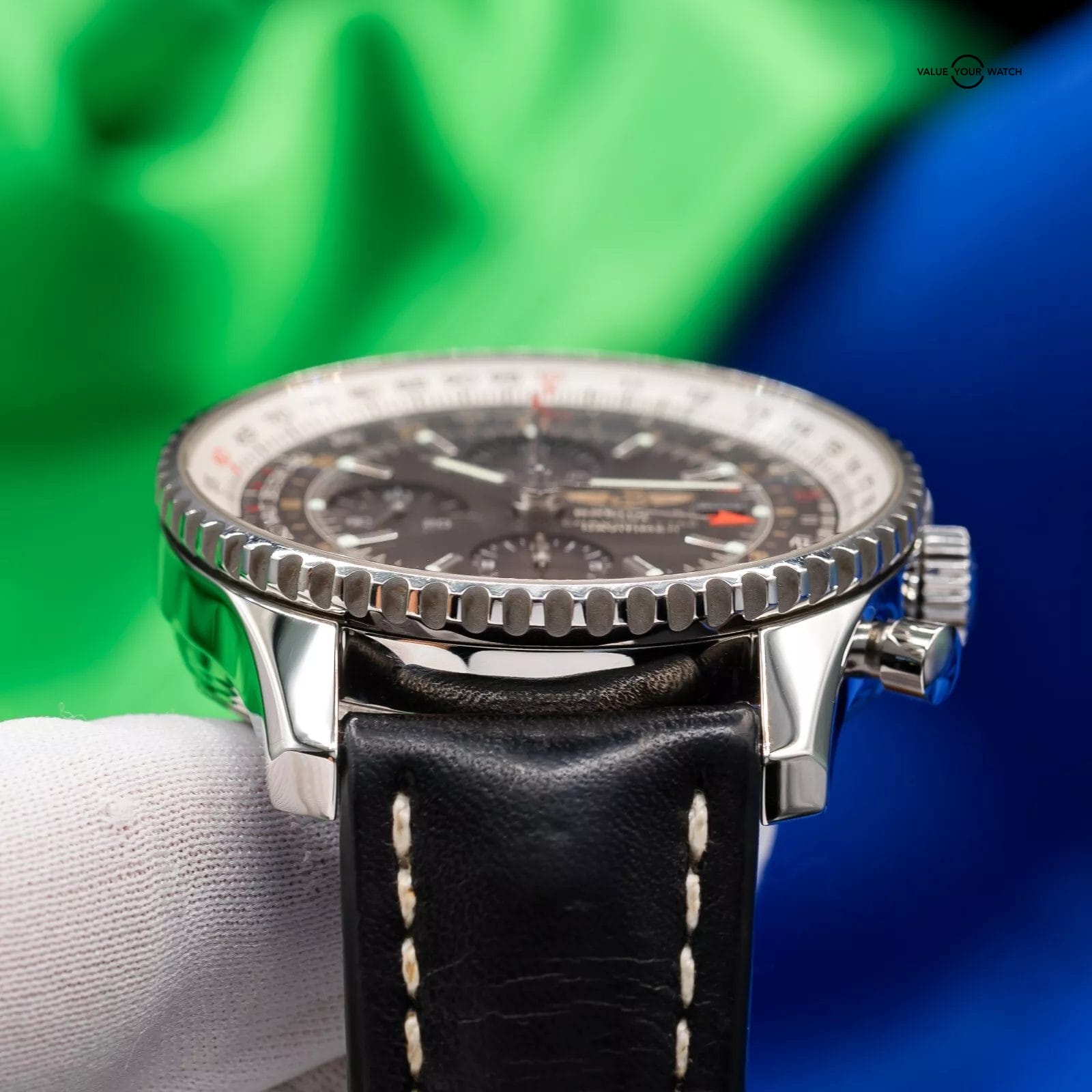 Breitling Navitimer World Chronograph GMT Men's Black Watch - A24322 - Image 13