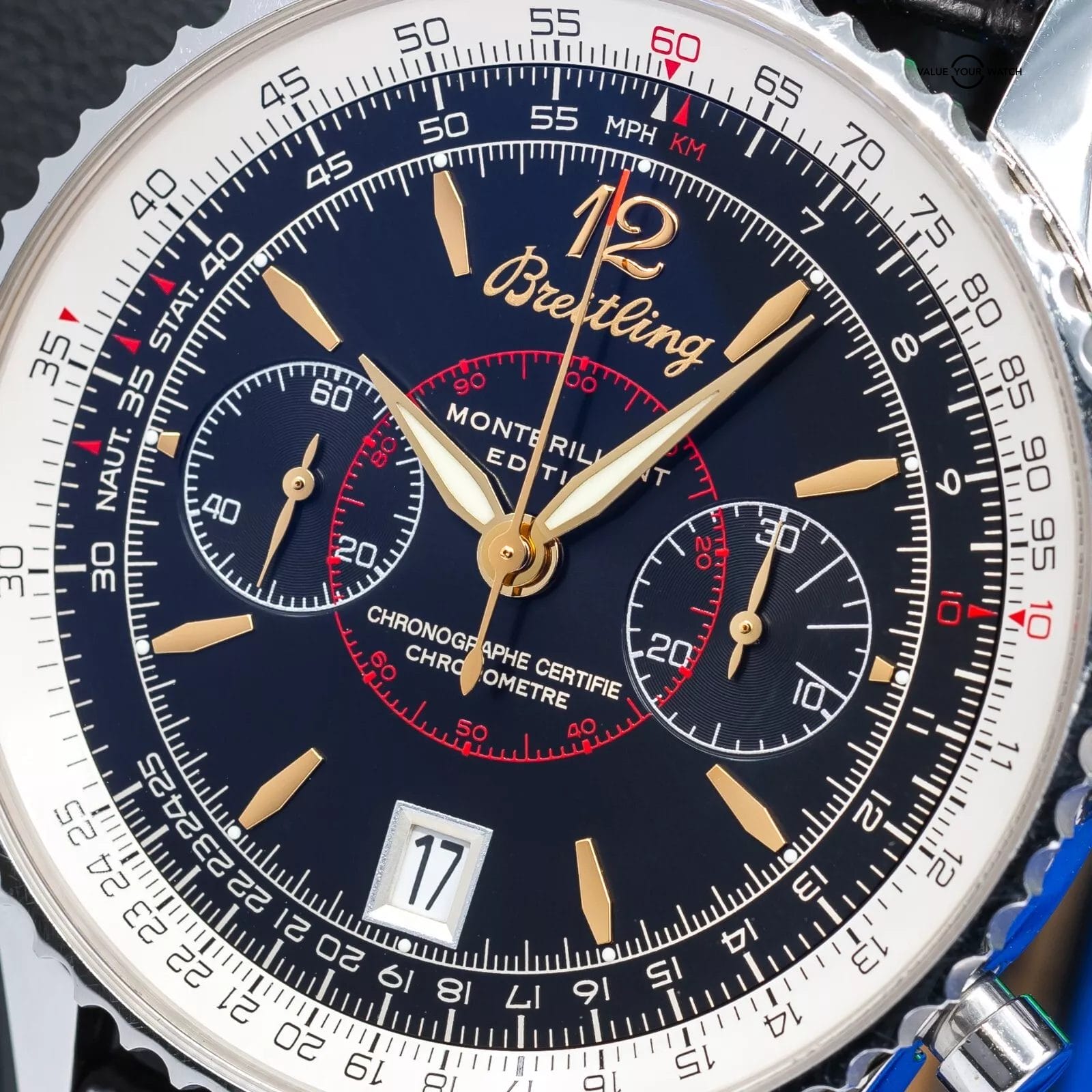 Breitling Navitimer Montbrillant Edition Chronograph Men's Watch A48330 - Image 4