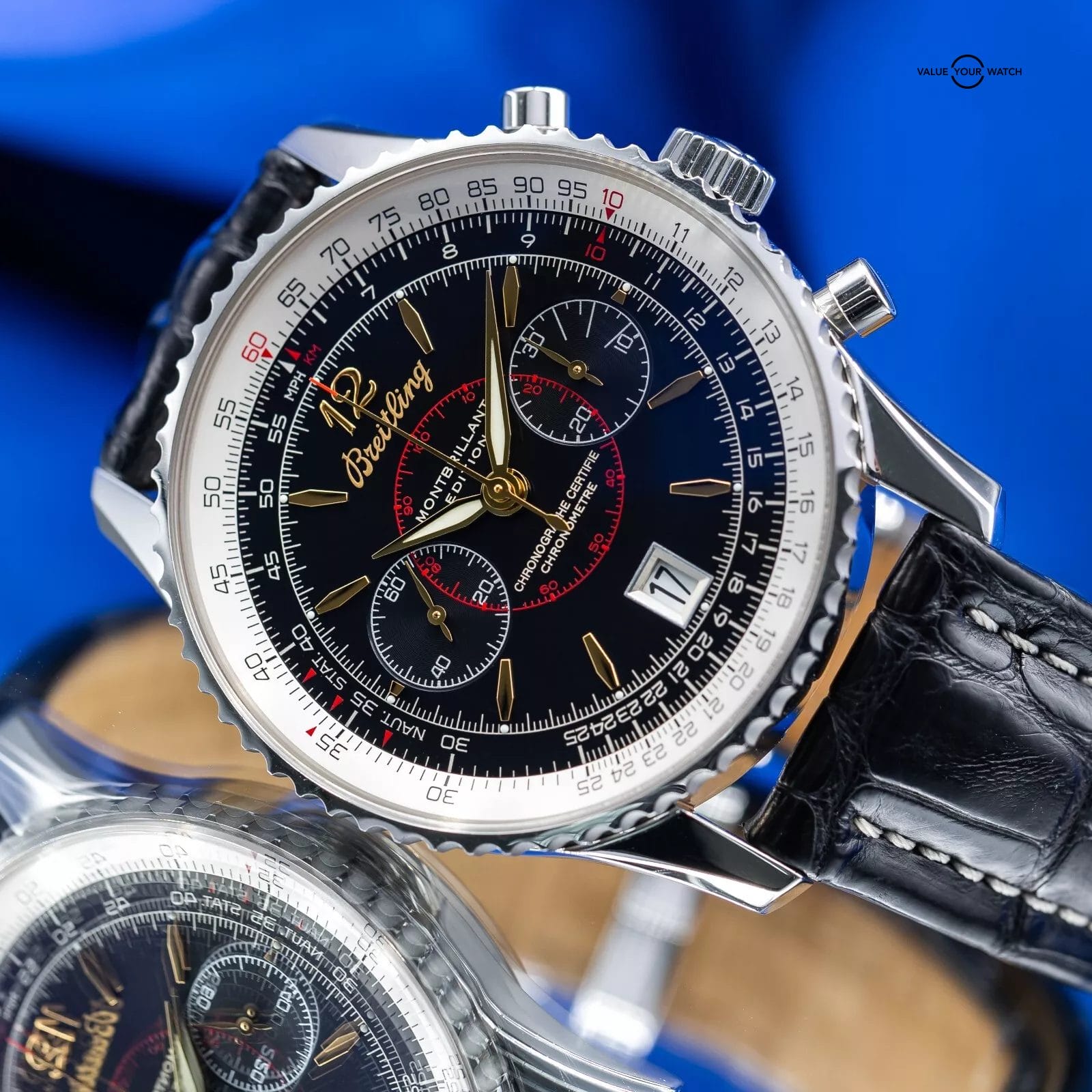 Breitling Navitimer Montbrillant Edition Chronograph Men's Watch A48330 - Image 9