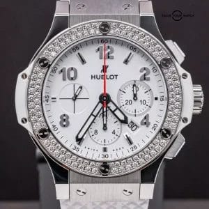 Hublot Big Bang 44 White Dial FACTORY DIAMONDS $19K MSRP Box 301.SE.230.RW.114