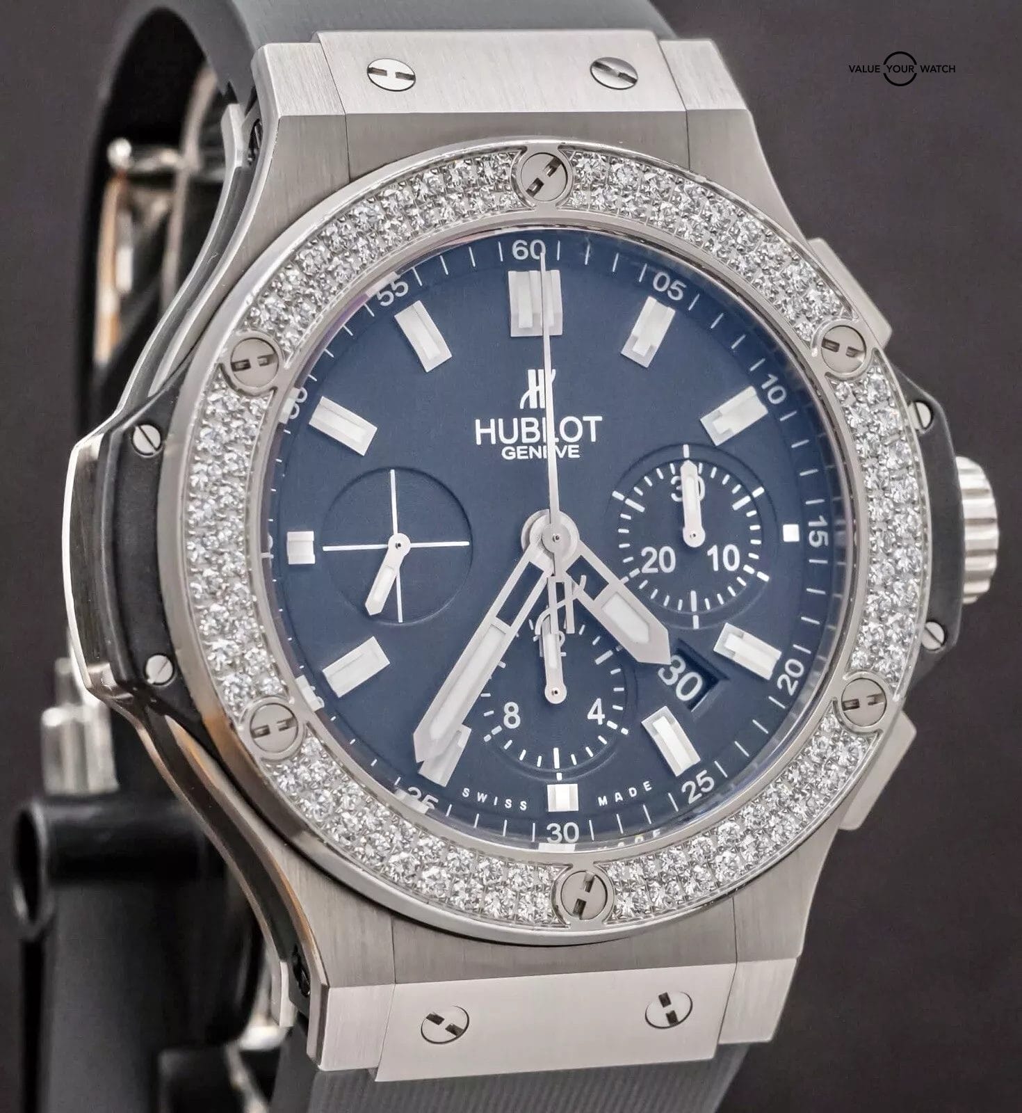 Hublot Big Bang 44 Original Steel Diamonds FACTORY $19K MSRP 301.SX.1170.RX.1104 - Image 8