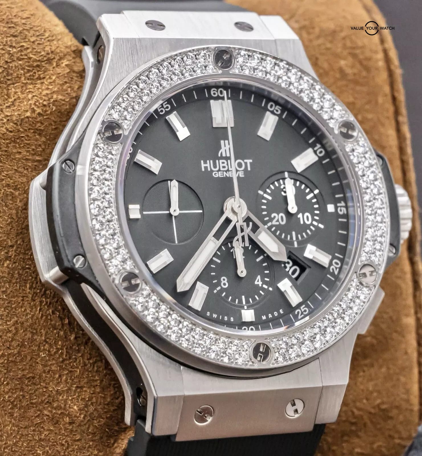 Hublot Big Bang 44 Original Steel Diamonds FACTORY $19K MSRP 301.SX.1170.RX.1104 - Image 9