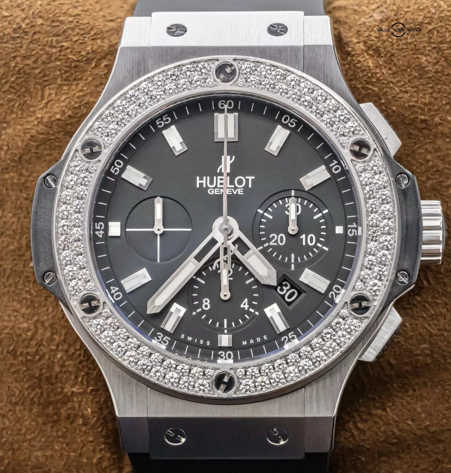 Hublot Big Bang 44 Original Steel Diamonds FACTORY $19K MSRP 301.SX.1170.RX.1104 - Image 10