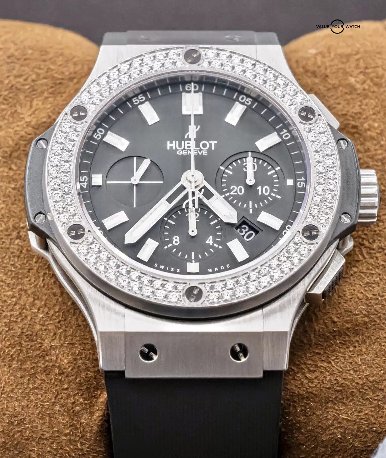 Hublot Big Bang 44 Original Steel Diamonds FACTORY $19K MSRP 301.SX.1170.RX.1104 - Image 13