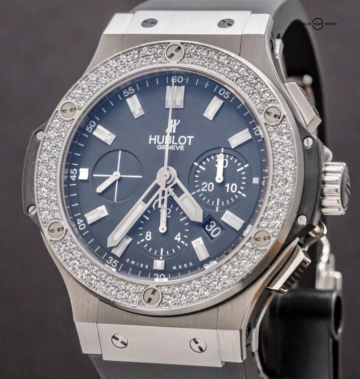 Hublot Big Bang 44 Original Steel Diamonds FACTORY $19K MSRP 301.SX.1170.RX.1104 - Image 16