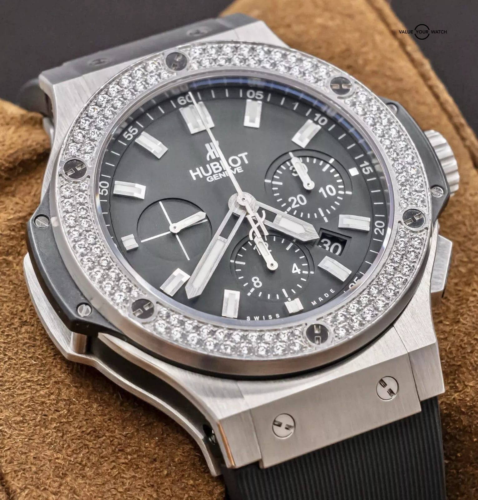 Hublot Big Bang 44 Original Steel Diamonds FACTORY $19K MSRP 301.SX.1170.RX.1104 - Image 17