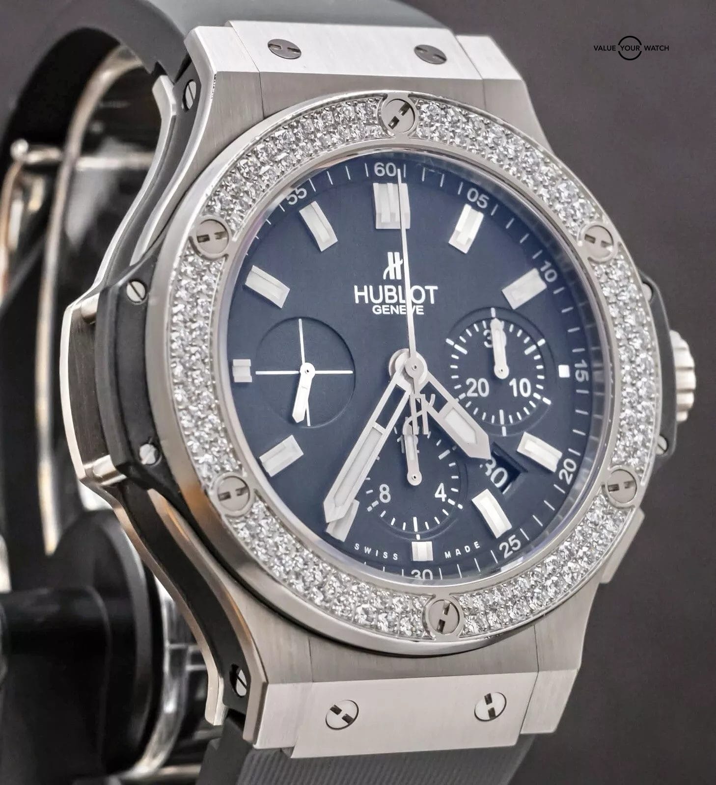 Hublot Big Bang 44 Original Steel Diamonds FACTORY $19K MSRP 301.SX.1170.RX.1104 - Image 18