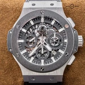 Hublot Aero Bang Big Bang 44 Ceramic Steel $18K MSRP Box Chrono 311.SM.1170.GR
