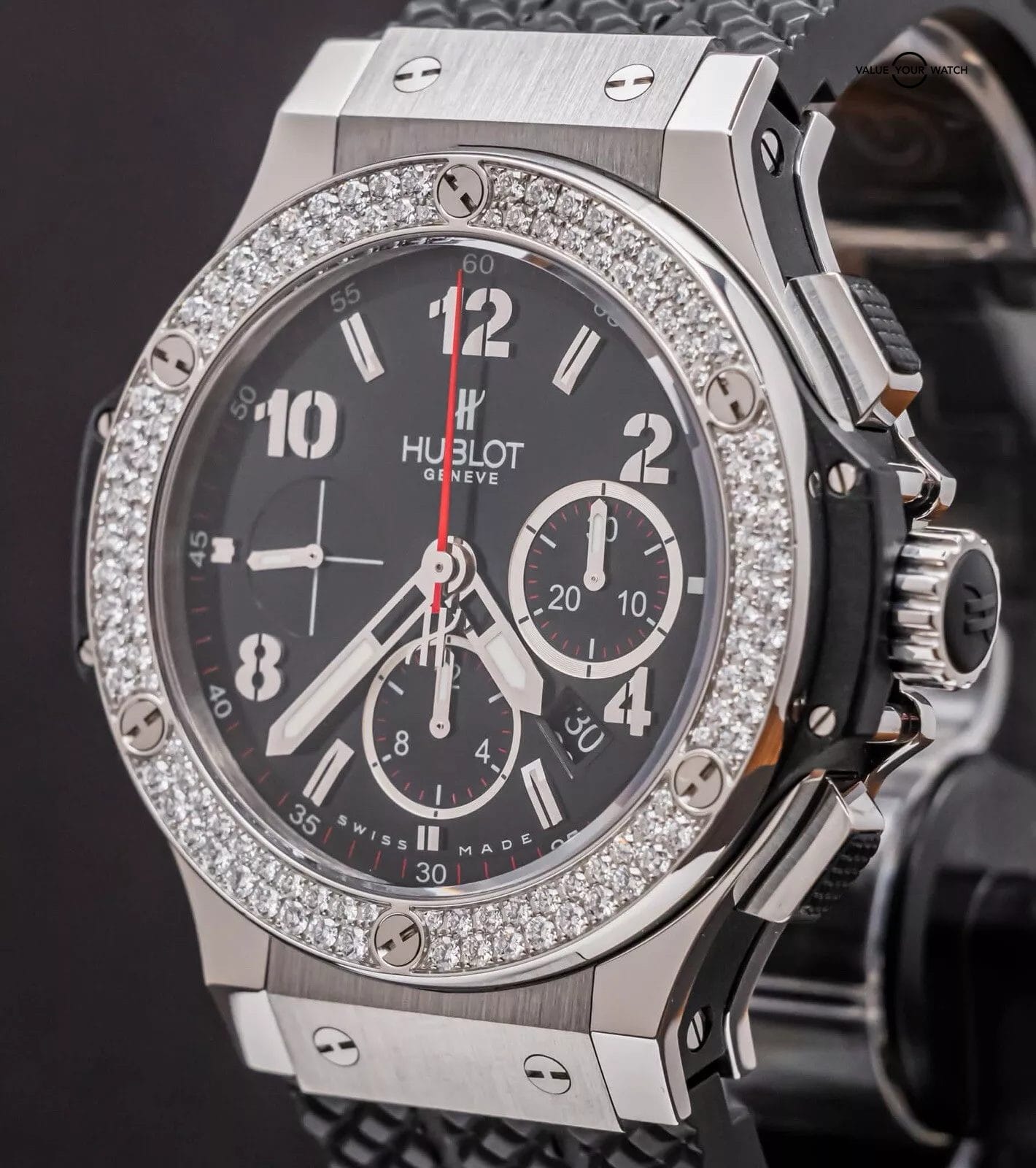 Hublot Big Bang 44 Original Steel Diamonds $20K MSRP Complete 301.SX.130.RX.114 - Image 11