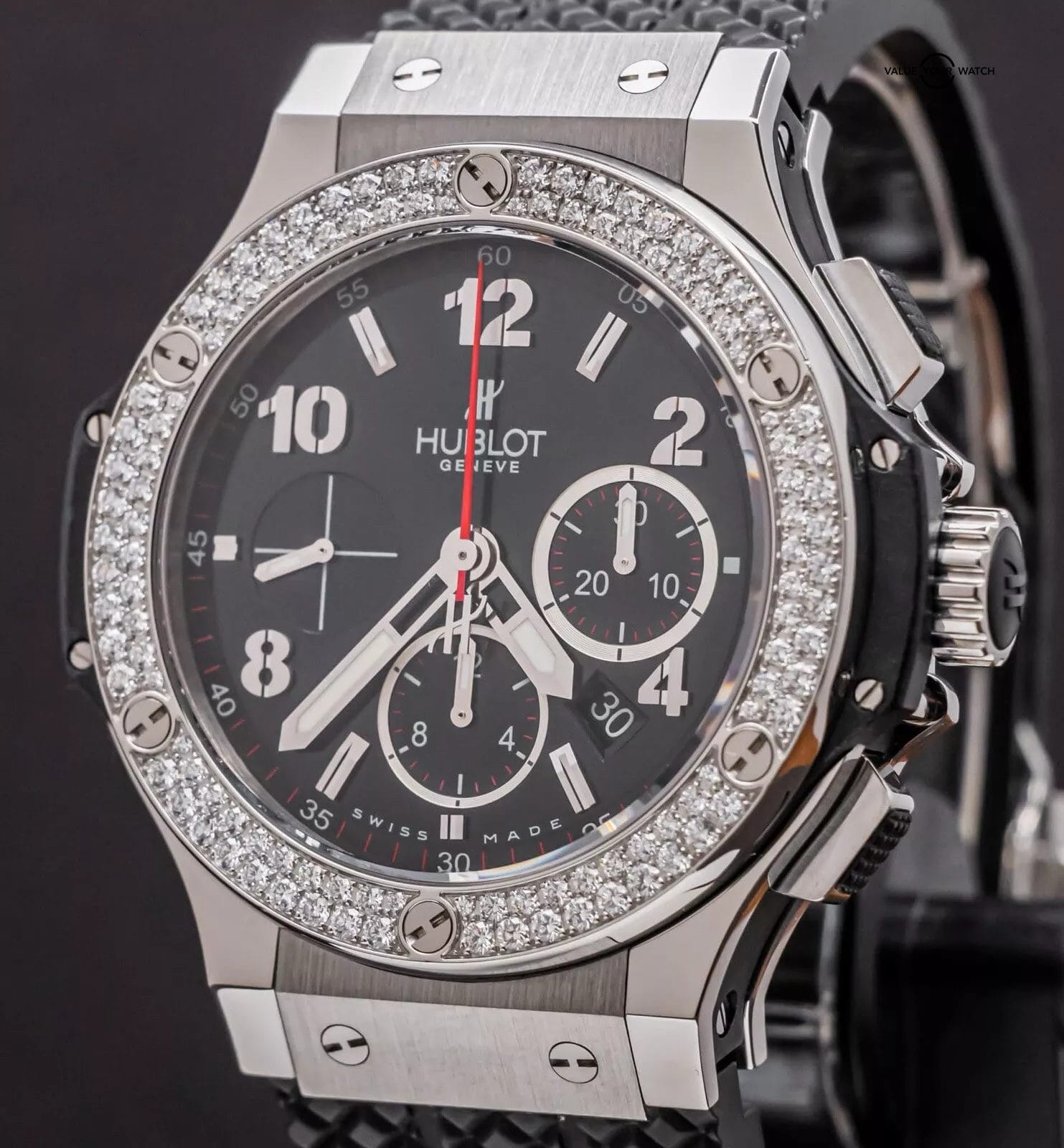 Hublot Big Bang 44 Original Steel Diamonds $20K MSRP Complete 301.SX.130.RX.114 - Image 12