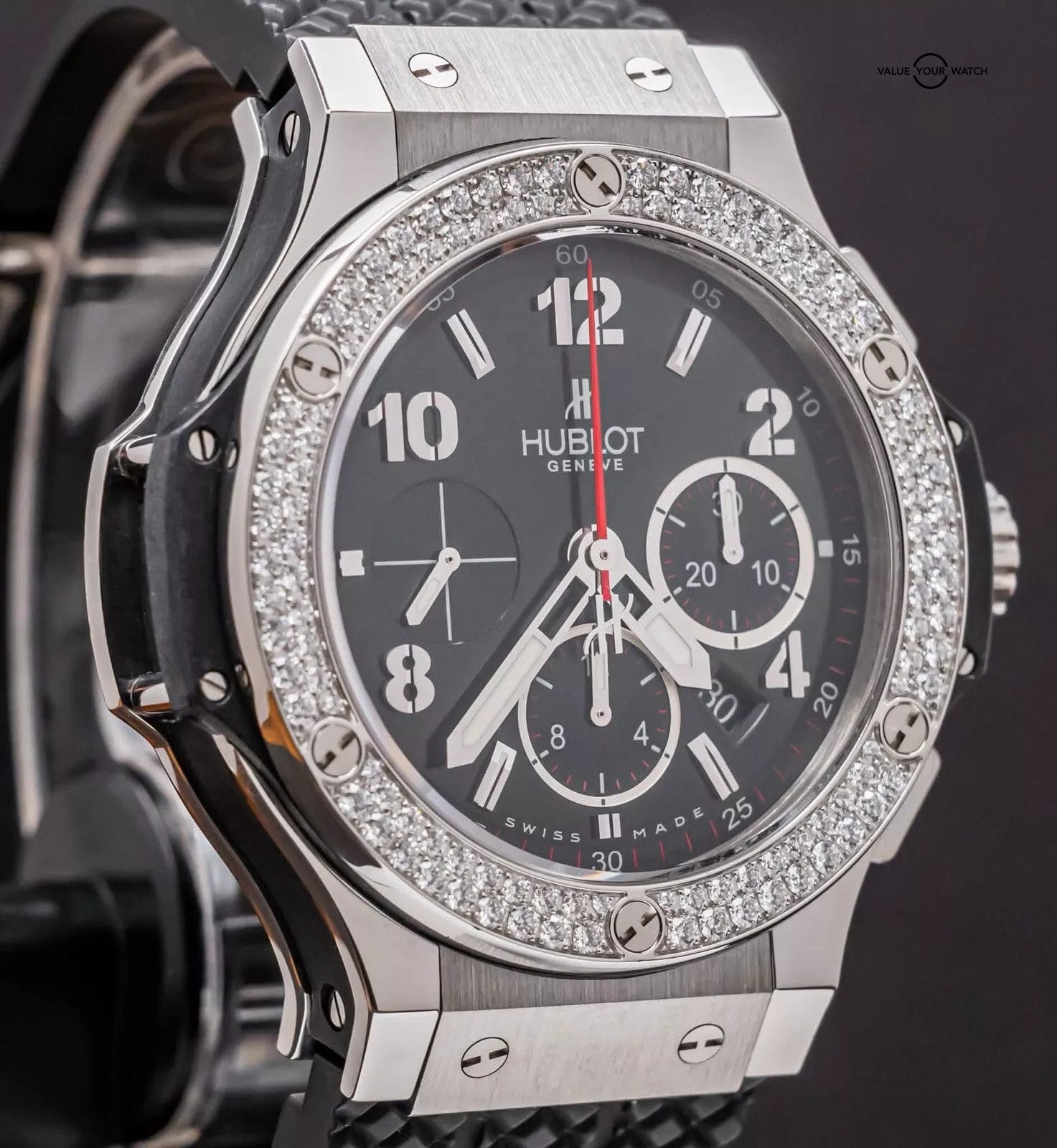 Hublot Big Bang 44 Original Steel Diamonds $20K MSRP Complete 301.SX.130.RX.114 - Image 15